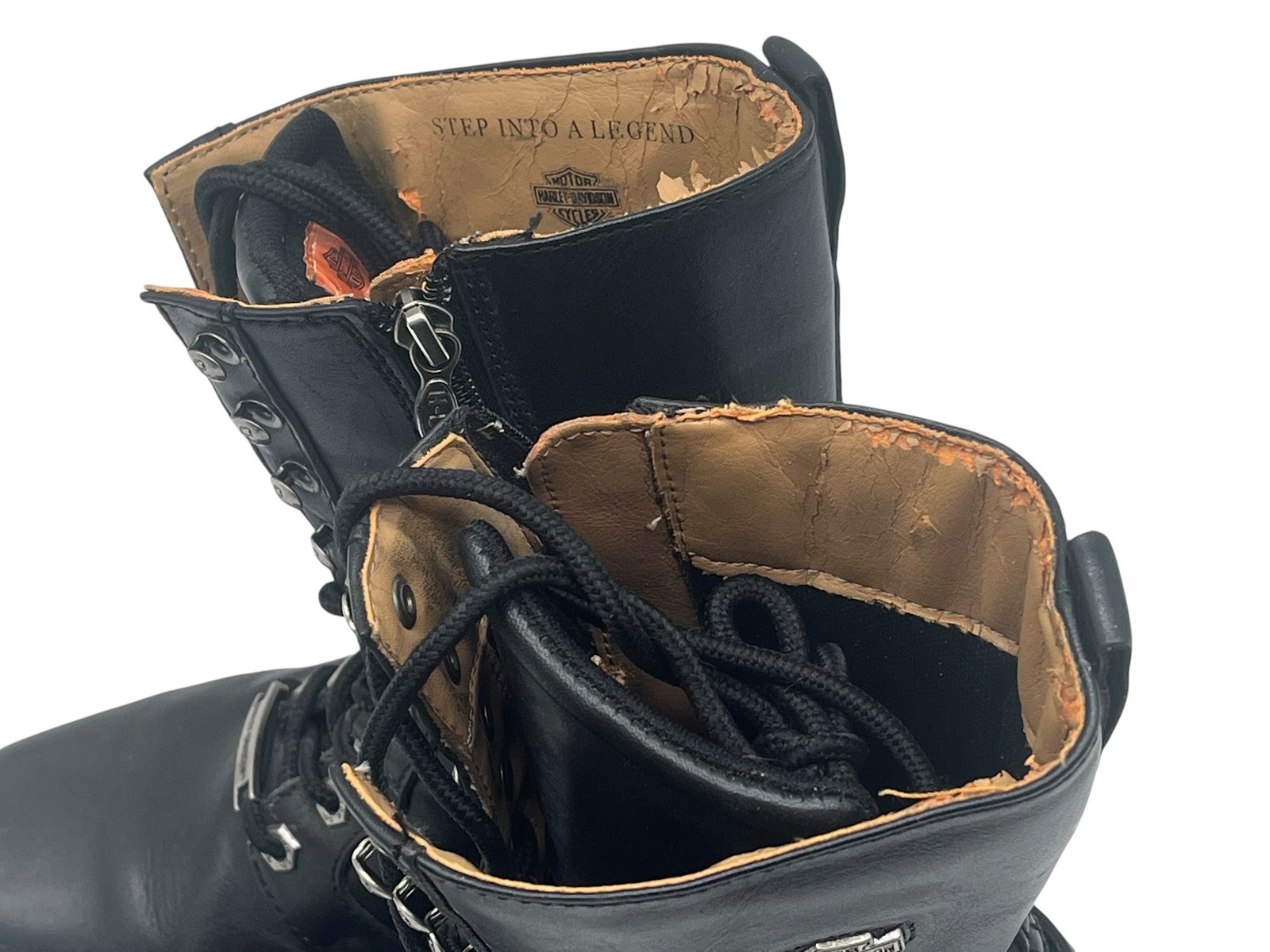 Harley-Davidson Women’s Alana Black Leather Motorcycle Biker Boots Size 7.5