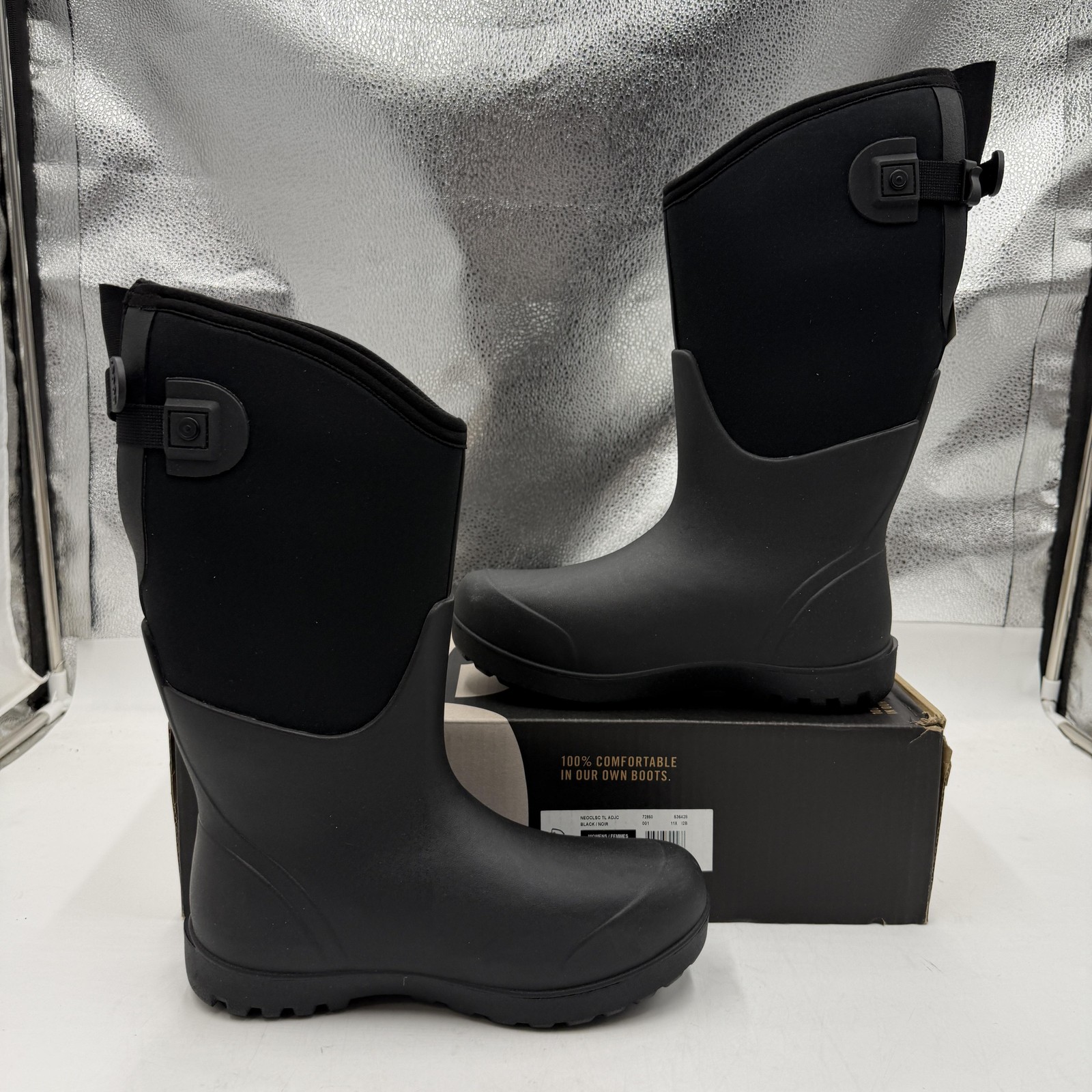 Bogs Neo Classic TL ADJC Adjustable Boots Women’s Size 8 Black Waterproof Winter