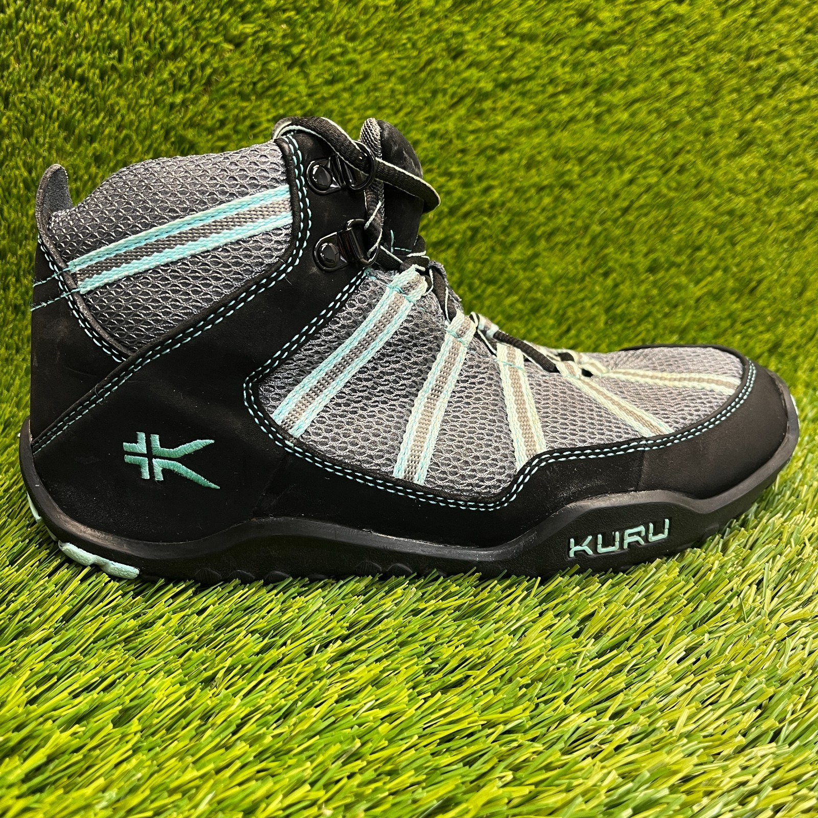 Kuru Chicane Mid Womens Size 8.5 Black Gray Classic Outdoor Lace Up Hiking Boots