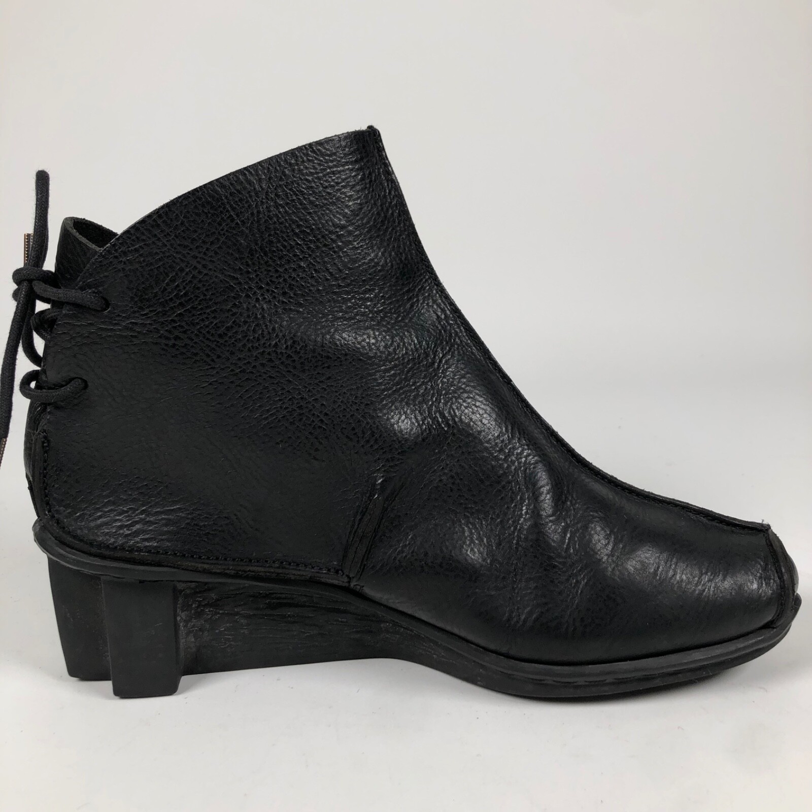 Trippen Germany Calexico 9.5 – 10 US / 40 Black Leather T Wedge Heel Ankle Boots