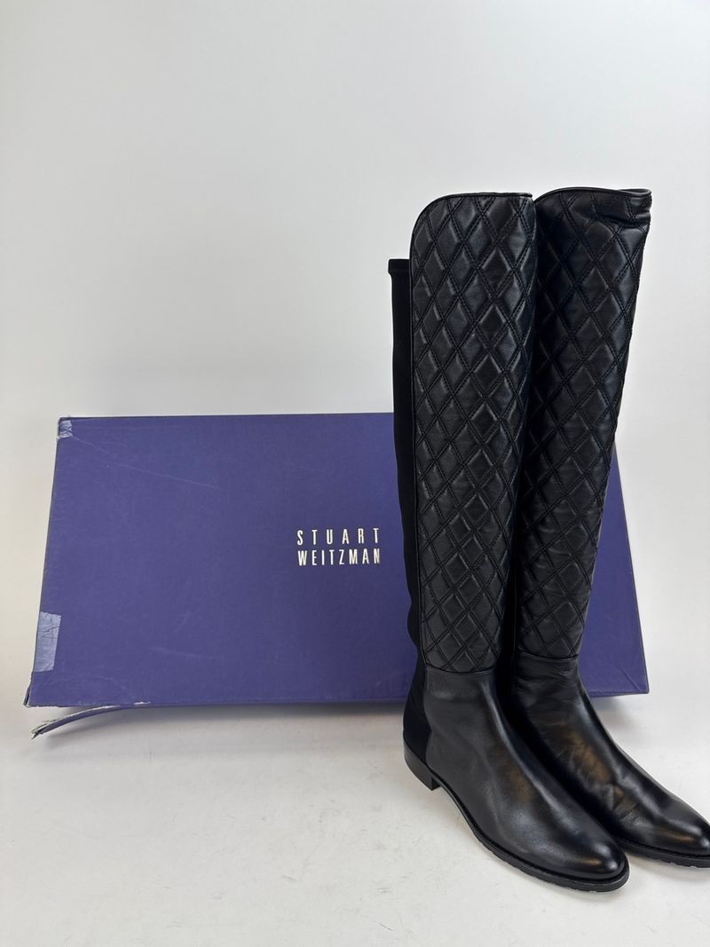 Stuart Weitzman Quiltboot Over-the-Knee Suede Boot NWT SIZE 5.0M