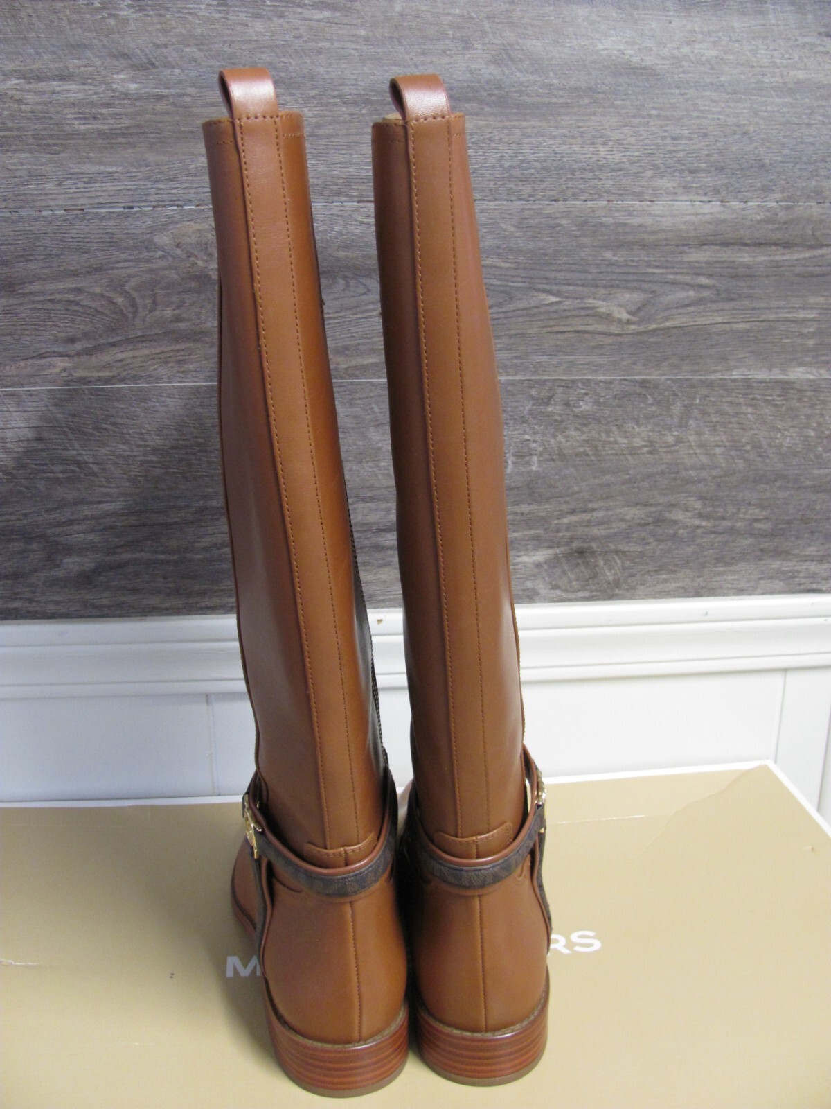 MICHAEL KORS MINDY FLAT BOOTS SIZE 9m NEW IN BOX GENUINE LEATHER ALL MARKS IN TH