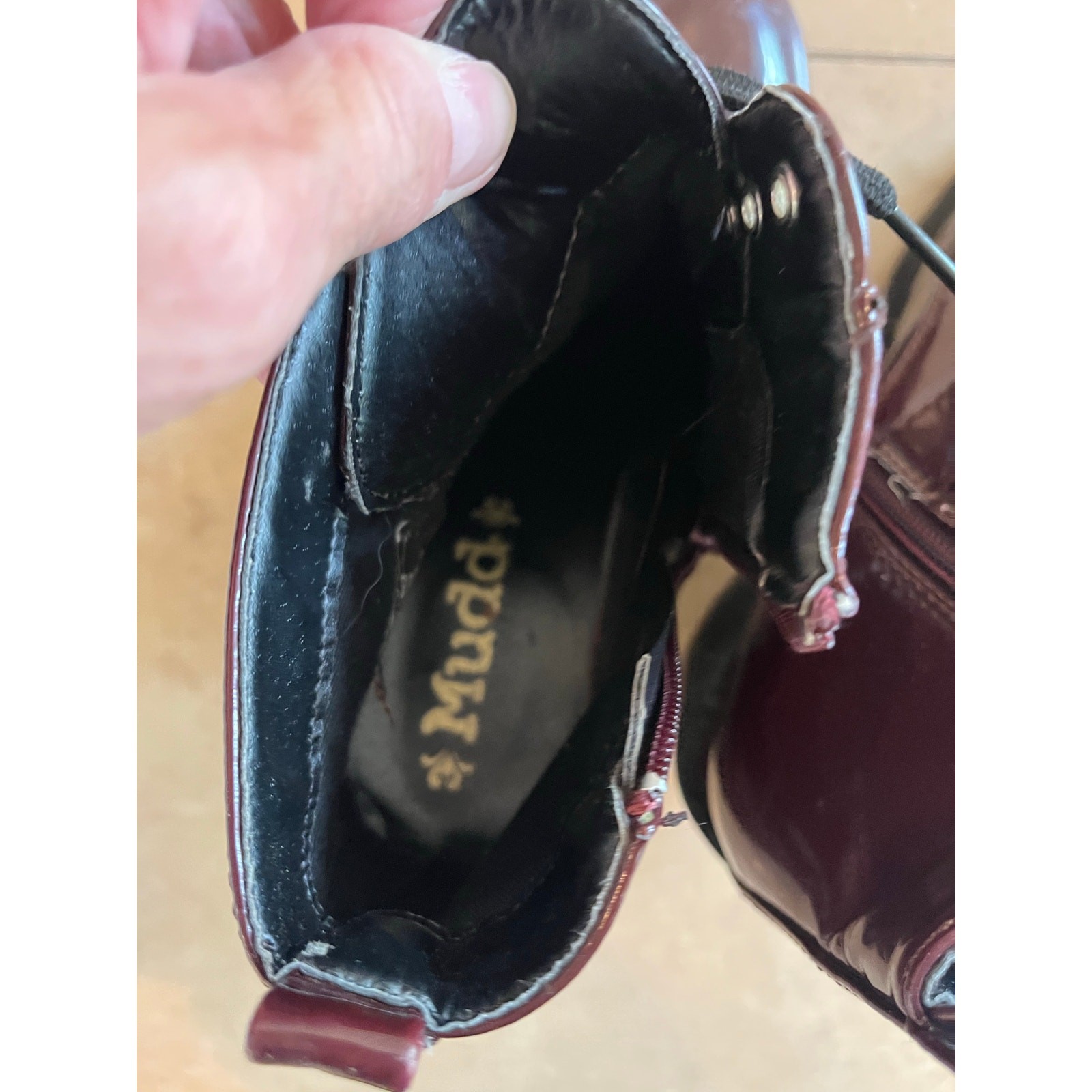 Mudd Whimsigoth Chunky Platform Patent Leather Boots Women 8.5 Y2K Grunge Witch
