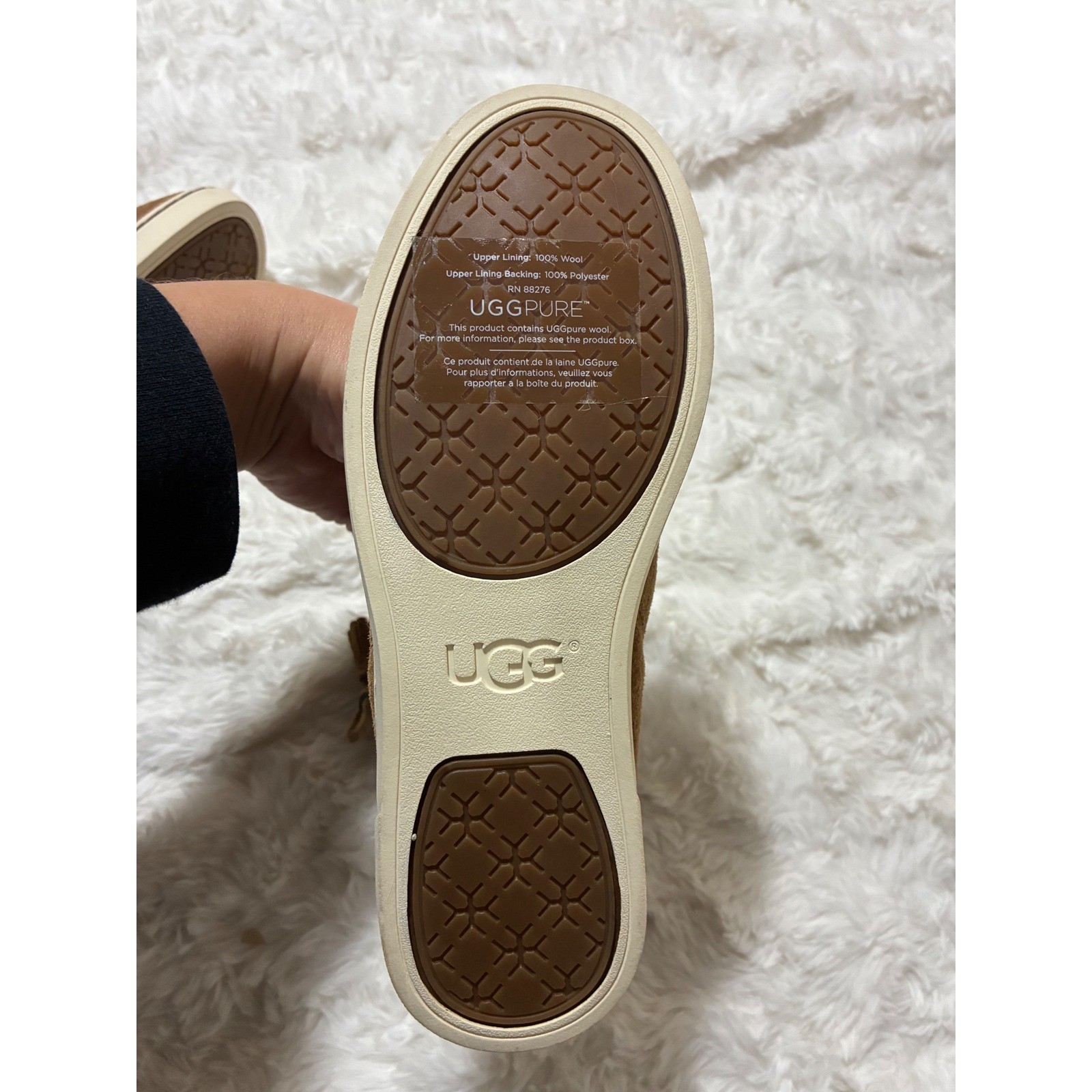 UGG Chestnut Suede Slouchy Tassel Zip Boots Womens 6