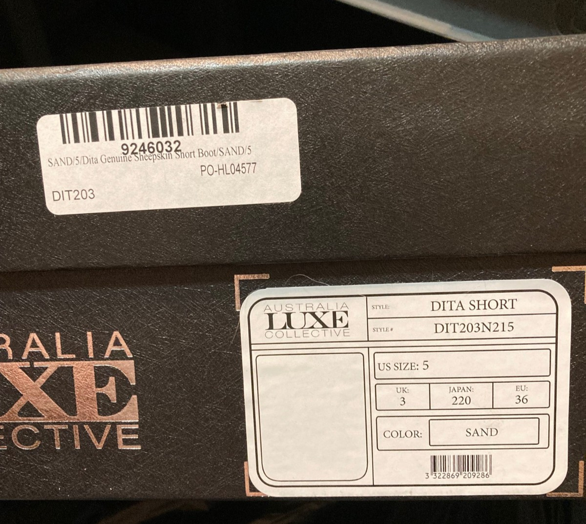 Australia Luxe Dita Genuine Sheepskin Short Boot Sand 5US/36EUR NWT $335