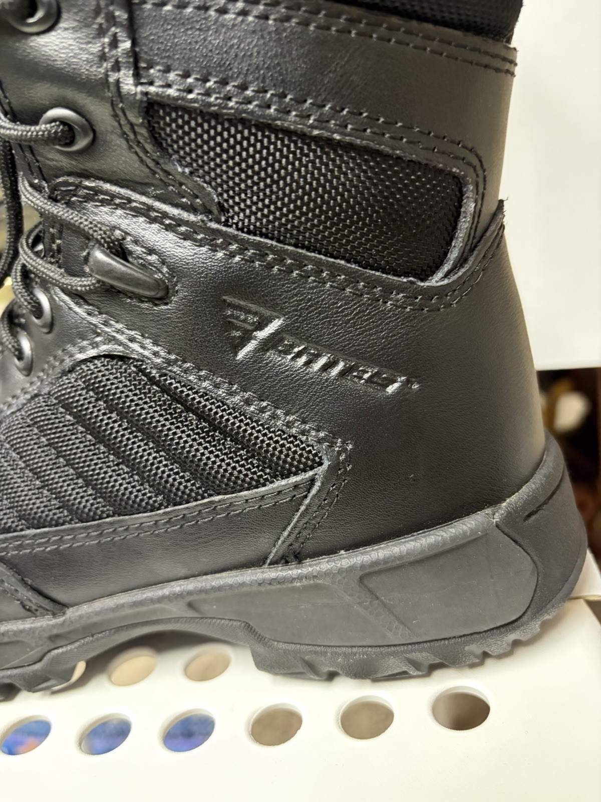 Bates Women’s Tactical Sport 3580 BLACK Side Zip Lace-Up Work Boot Size 9 EUC