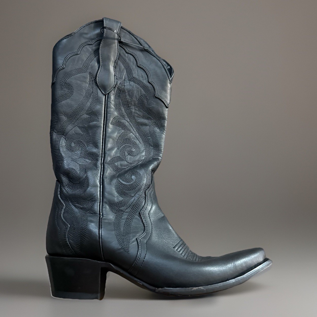 JB Dillon Reserve Ponderosa Women’s Size 11 Snip Tow Cowboy Boots Black Leather