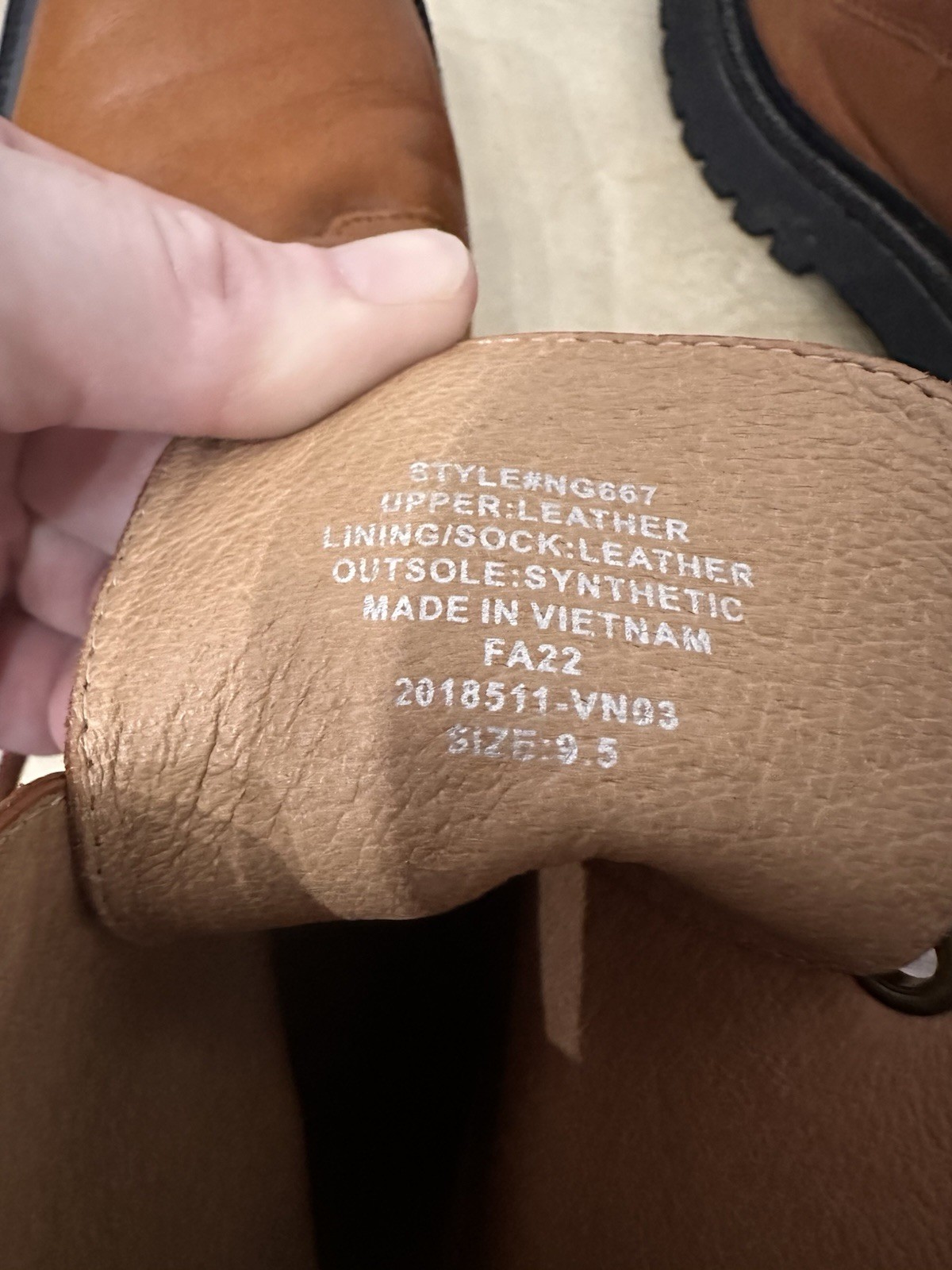 Madewell The Rayna Brown Leather Lace-Up Lug Sole Ankle Boots Women’s 9.5