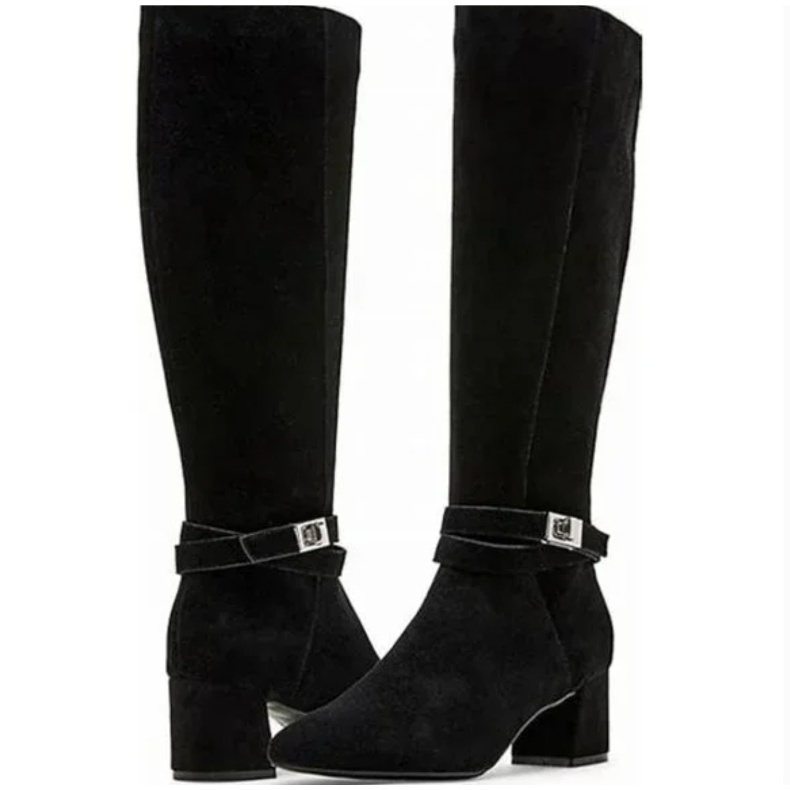 Blondo Ashley Tall Boots 9 Black Suede NWOT Waterproof Knee High Heel Riding