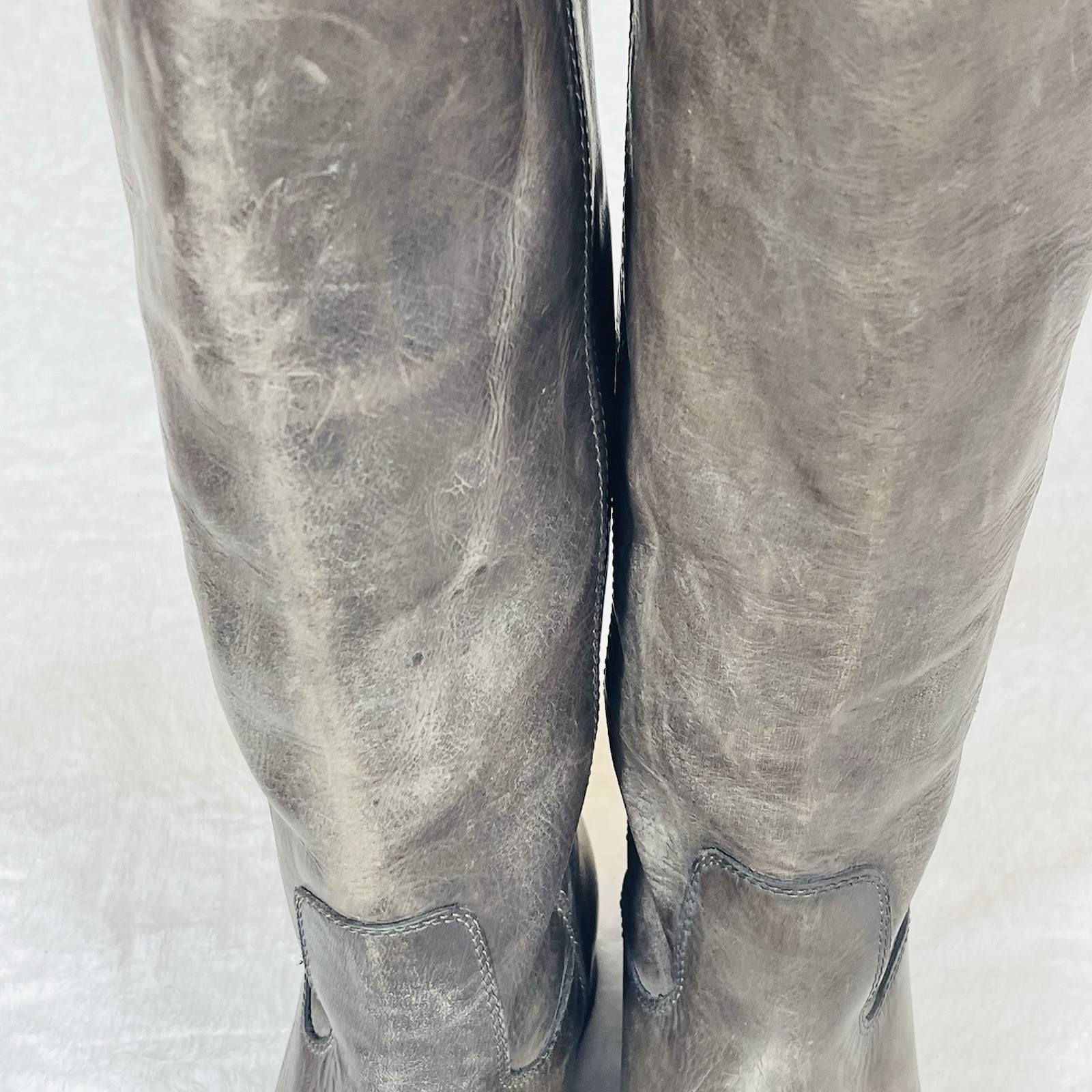 Frye Melissa Button 2 Women’s Size 7.5 B Dark Taupe Leather Boots Brown Gray