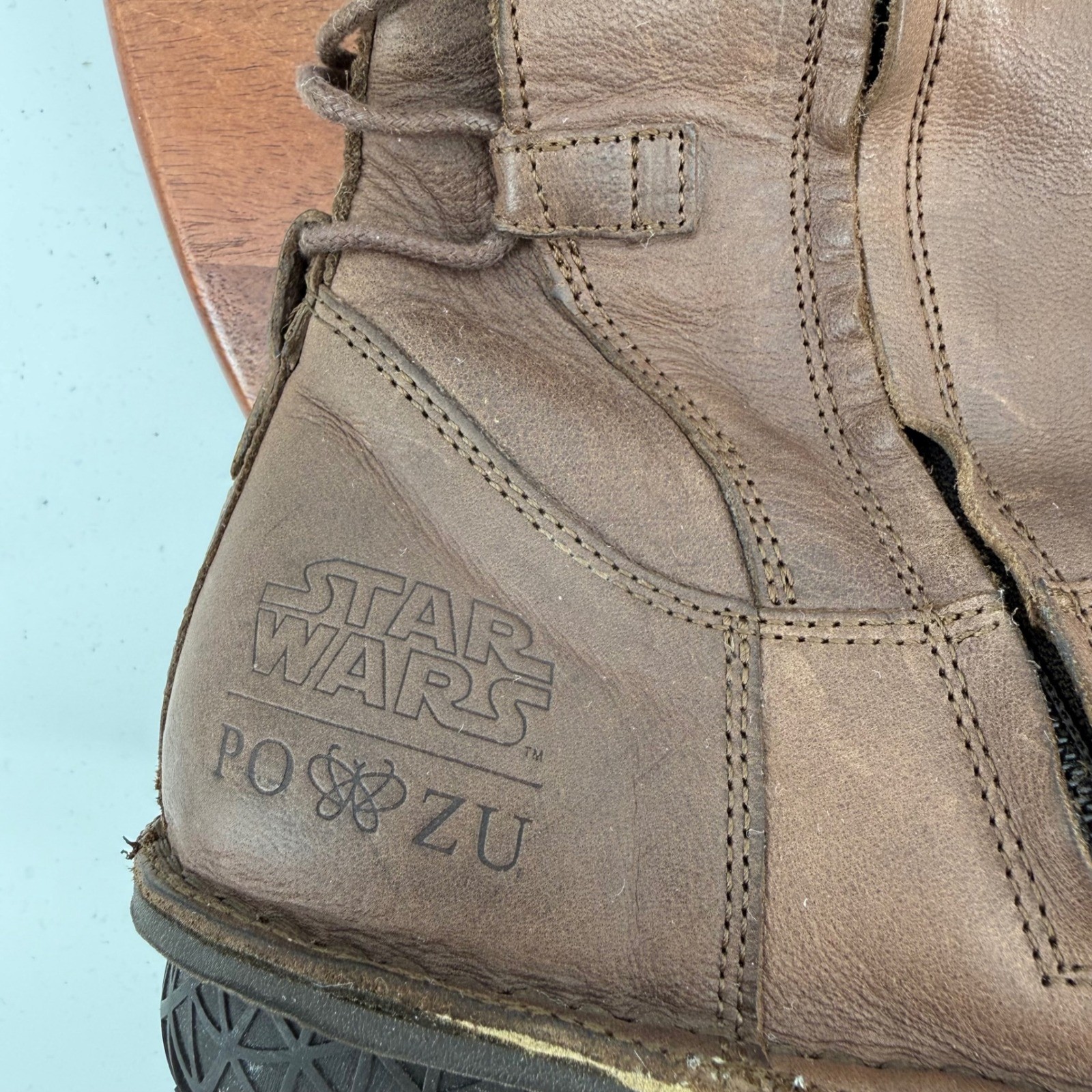 Po-Zu Star Wars Rey Hi Boots Brown Leather Last Jedi Cosplay Women EU 38/US 7
