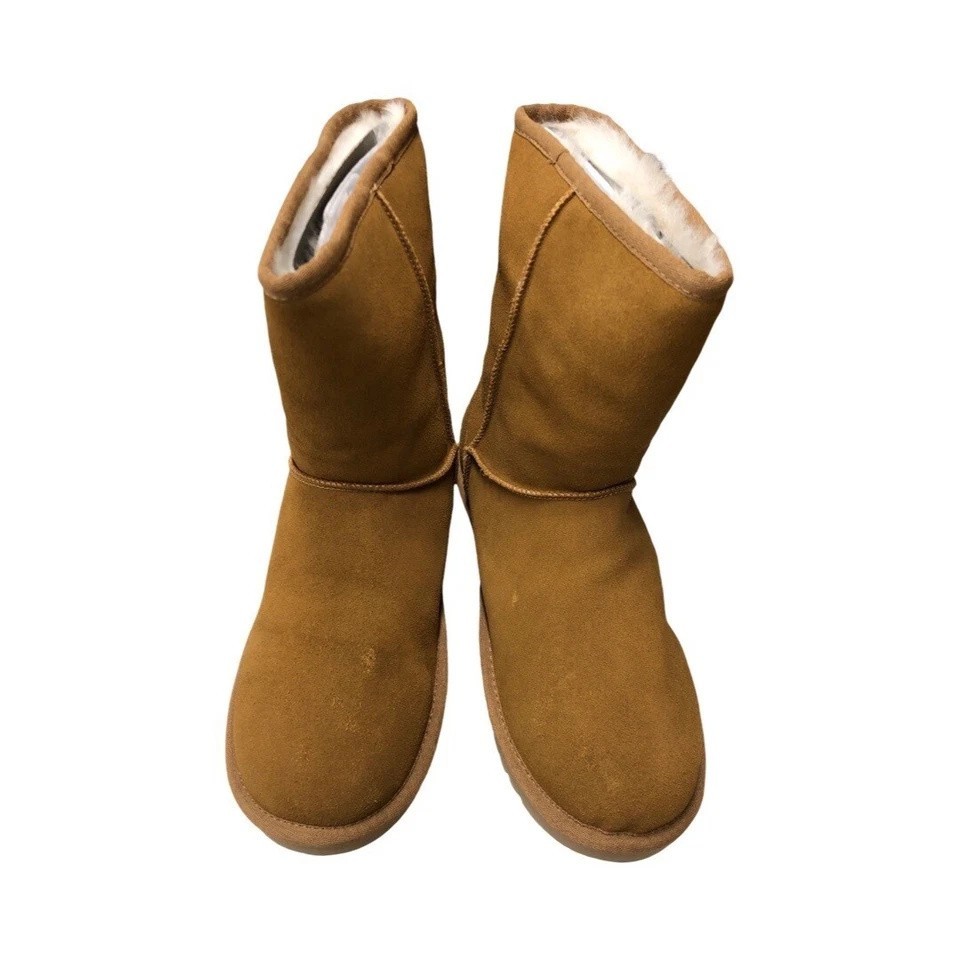 Koolaburra by UGG Women Koola Short Chestnut Rabbit Boot 1017090 Defect Size 10