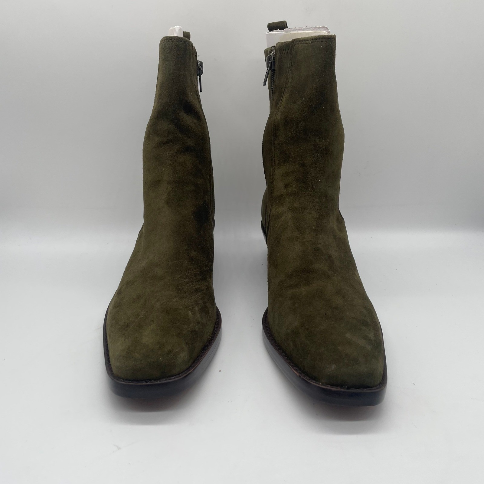 NEW Madewell Idris Glove Ankle Boot Green Suede Women 9.5 NX430 Western