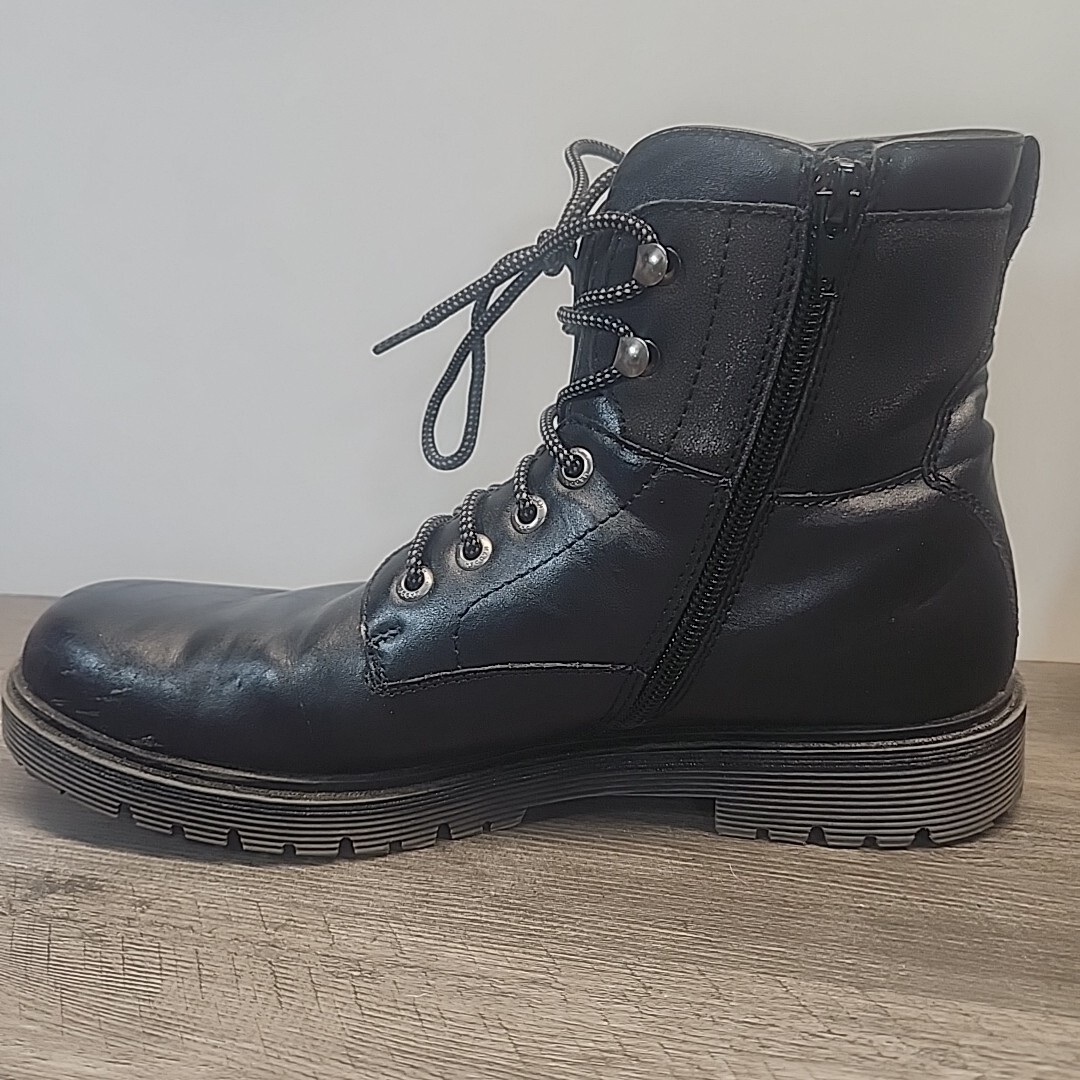 Madden NYC Side Zip Laced Black Solid Boots