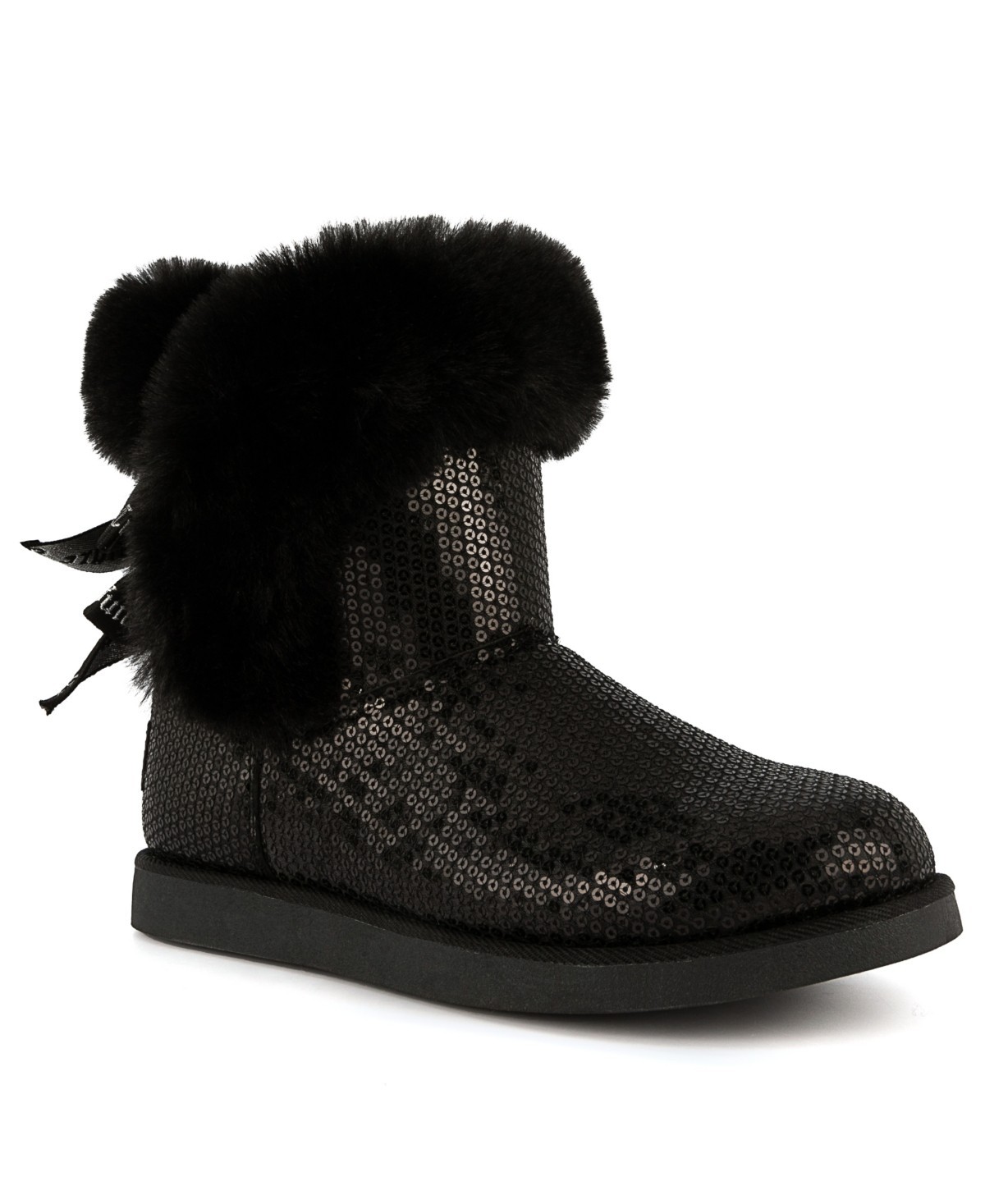 Juicy Couture King 2 Women’s US 8 Black Sequins Faux Suede Weather Boots TZP192