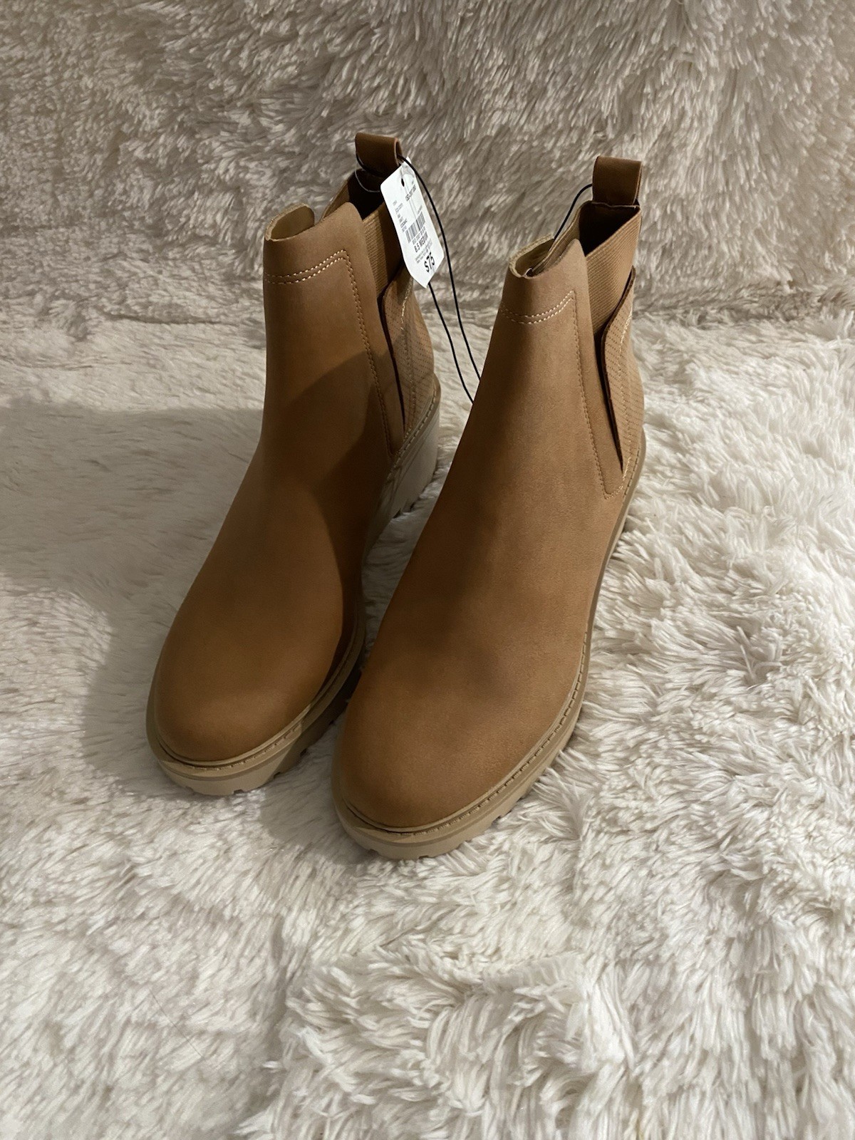 a.n.a Women’s Memory Foam Dante Cognac Tan Ankle Boots Size 8.5 Brand New