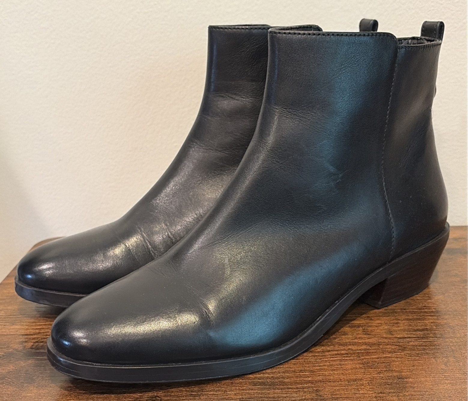 Coach Ankle Boots CARMEN Women’s Black Leather Size 7B Side Zip A01541