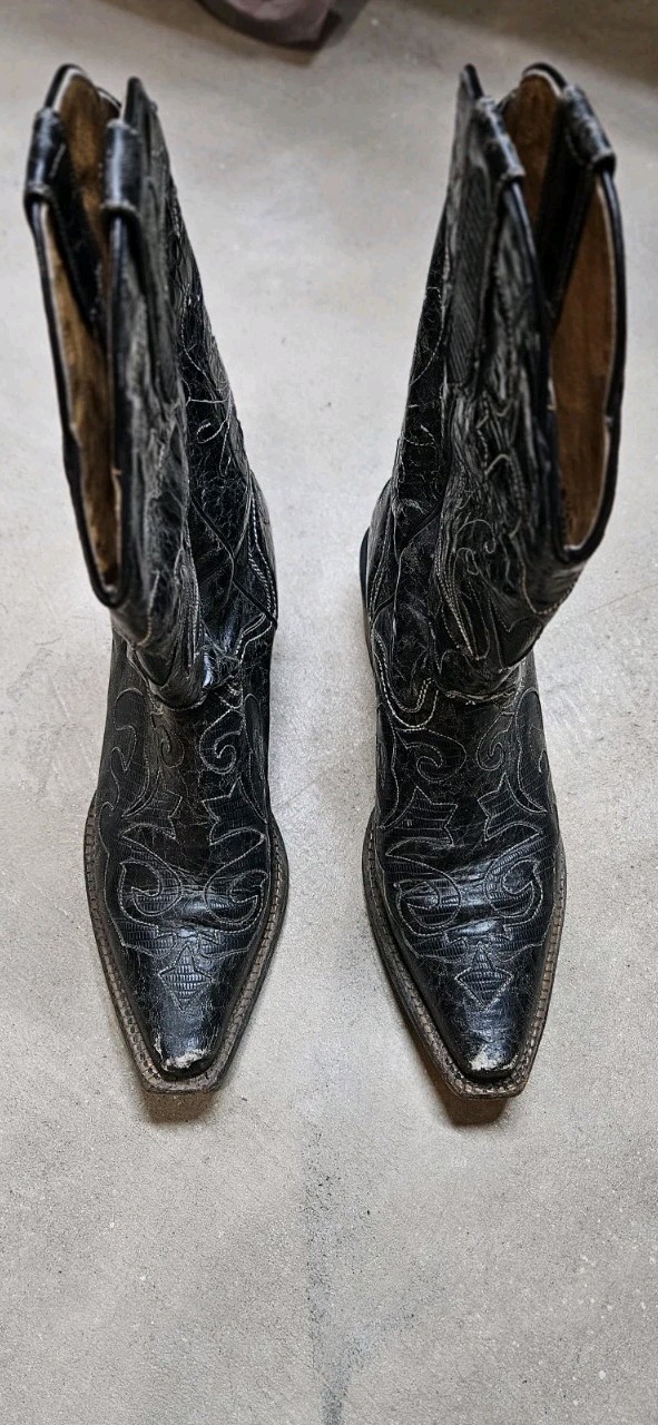 Women’s J.B. Dillon western Boots Size 8 1/2 B Goat Leather JBW2200 distressed
