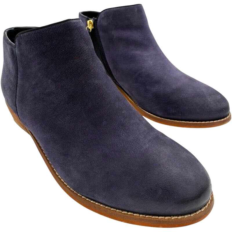 Softwalk Womens Rocklin S1457-400 Blue-Purple Suede Ankle Booties size 8.5 WW