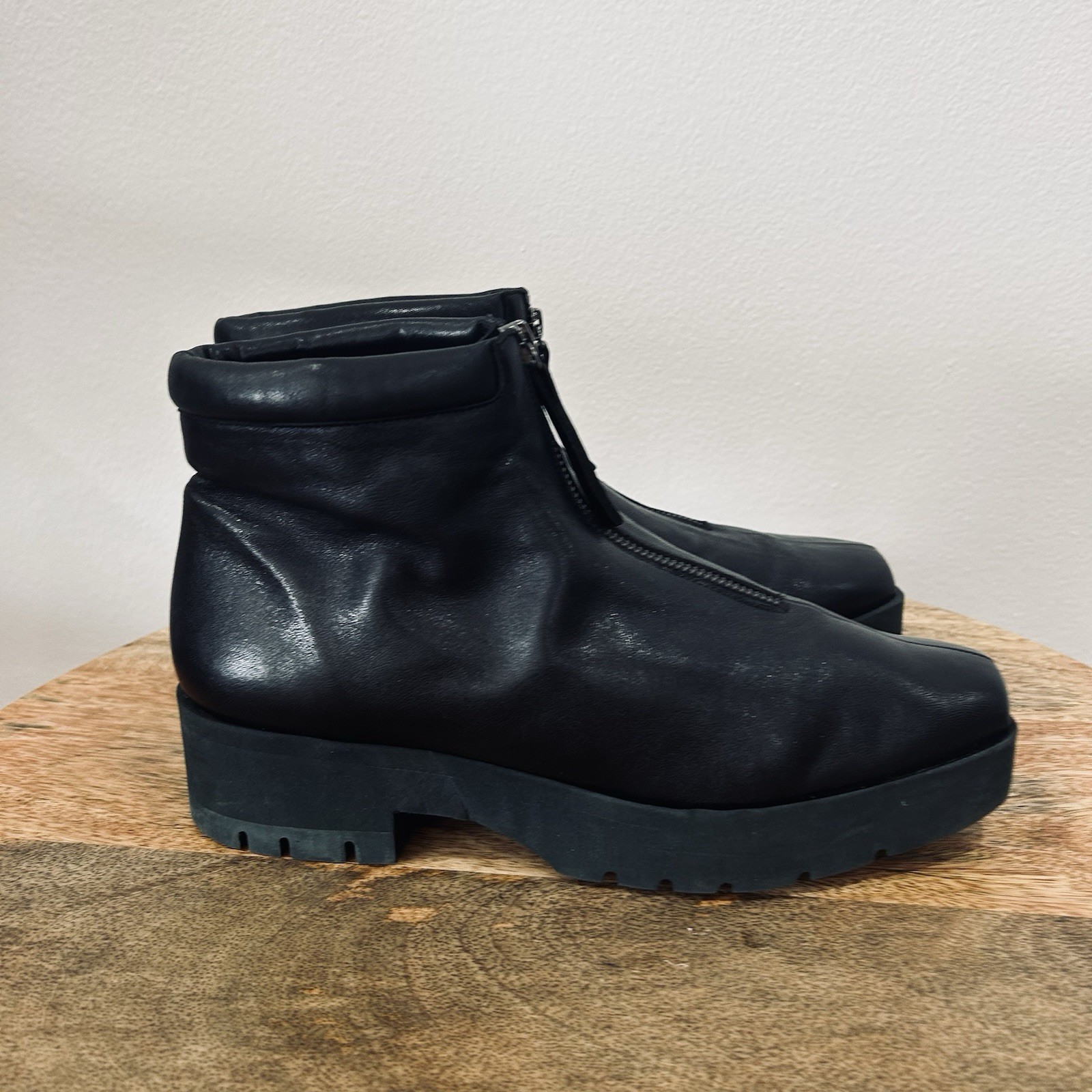 Coclico Chickadee Black Leather Shearling lined ankle boots Women’s 41 / 10-10.5
