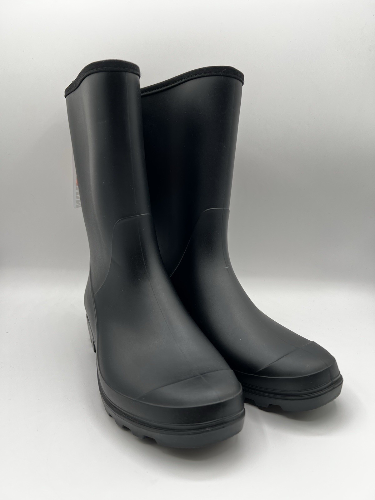 HISEA Waterproof Rubber Rain Boots Black Mid-Calf Womens Size 7 NEW with Tags