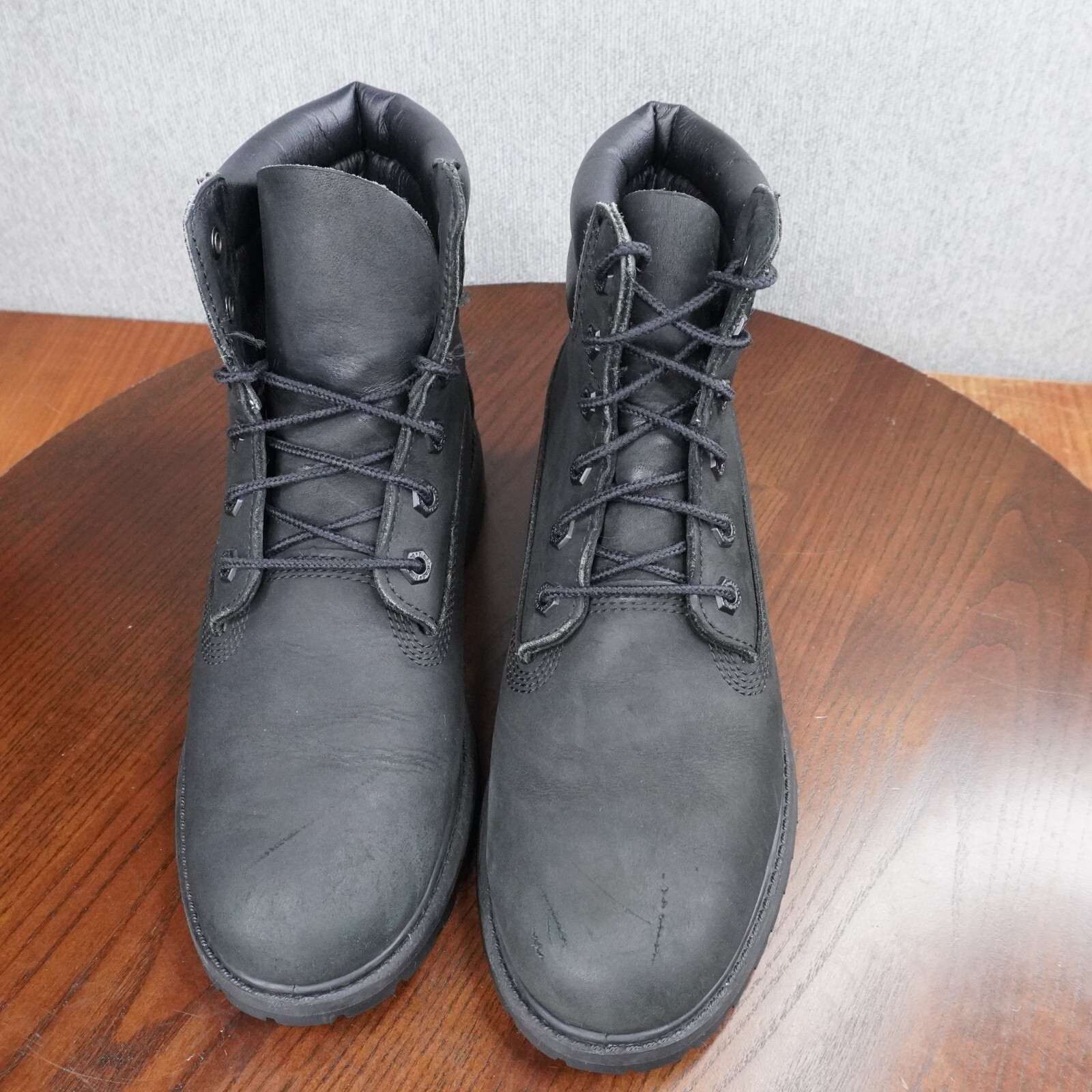 Timberland 6″ Combat Boot Women’s Size 8.5 Black Nubuck Waterproof Ankle Lace Up