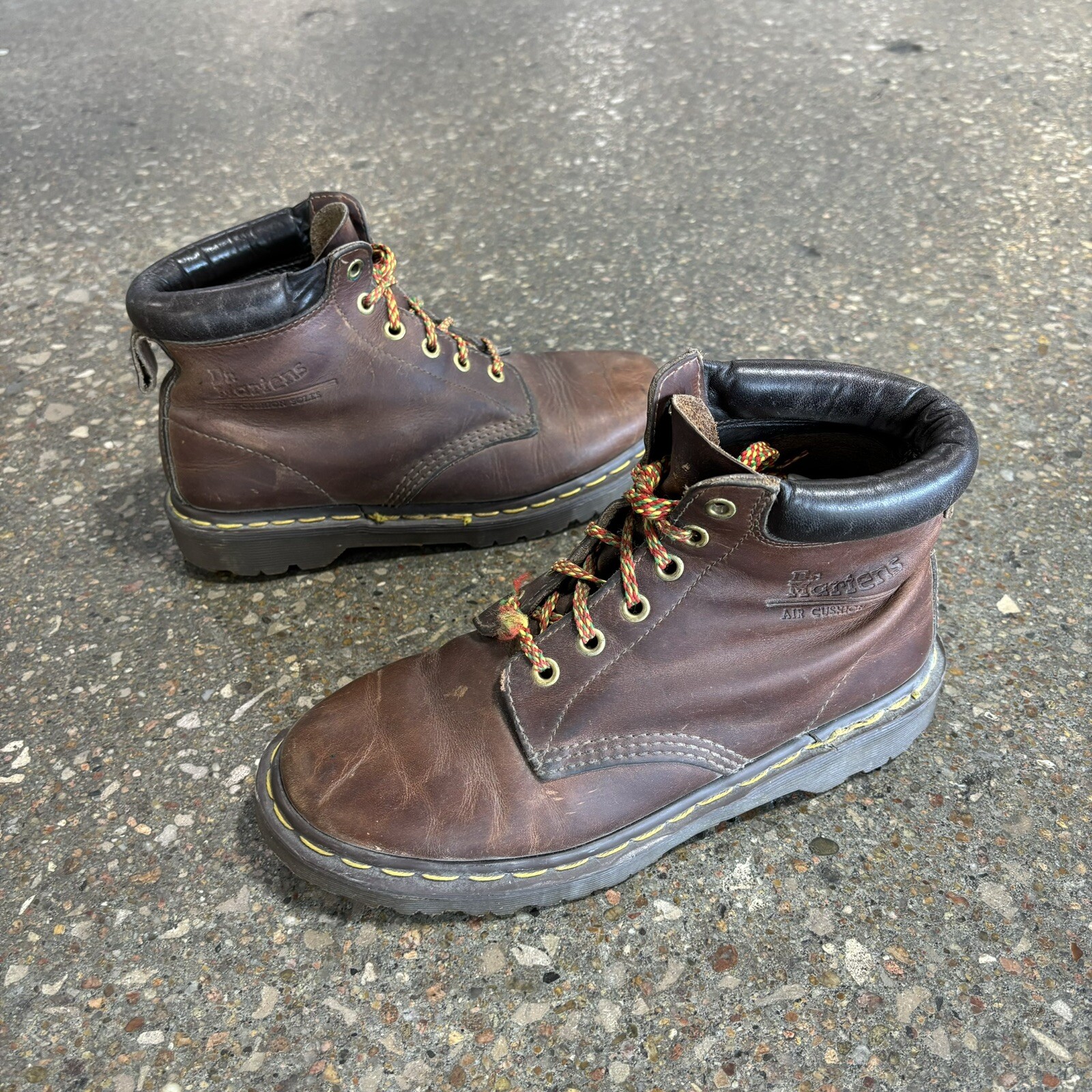 Vintage Dr Martens 939 Boots 6 Eye Brown Leather Size 6UK Made In England