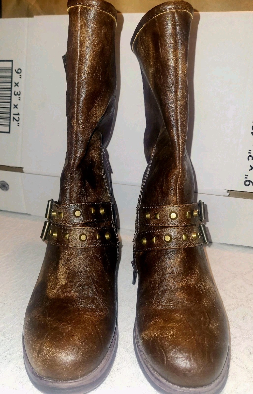 Dirty Laundry, «Talia» Boots Distressed Brown, Stud Details Wmn’s Sz 6