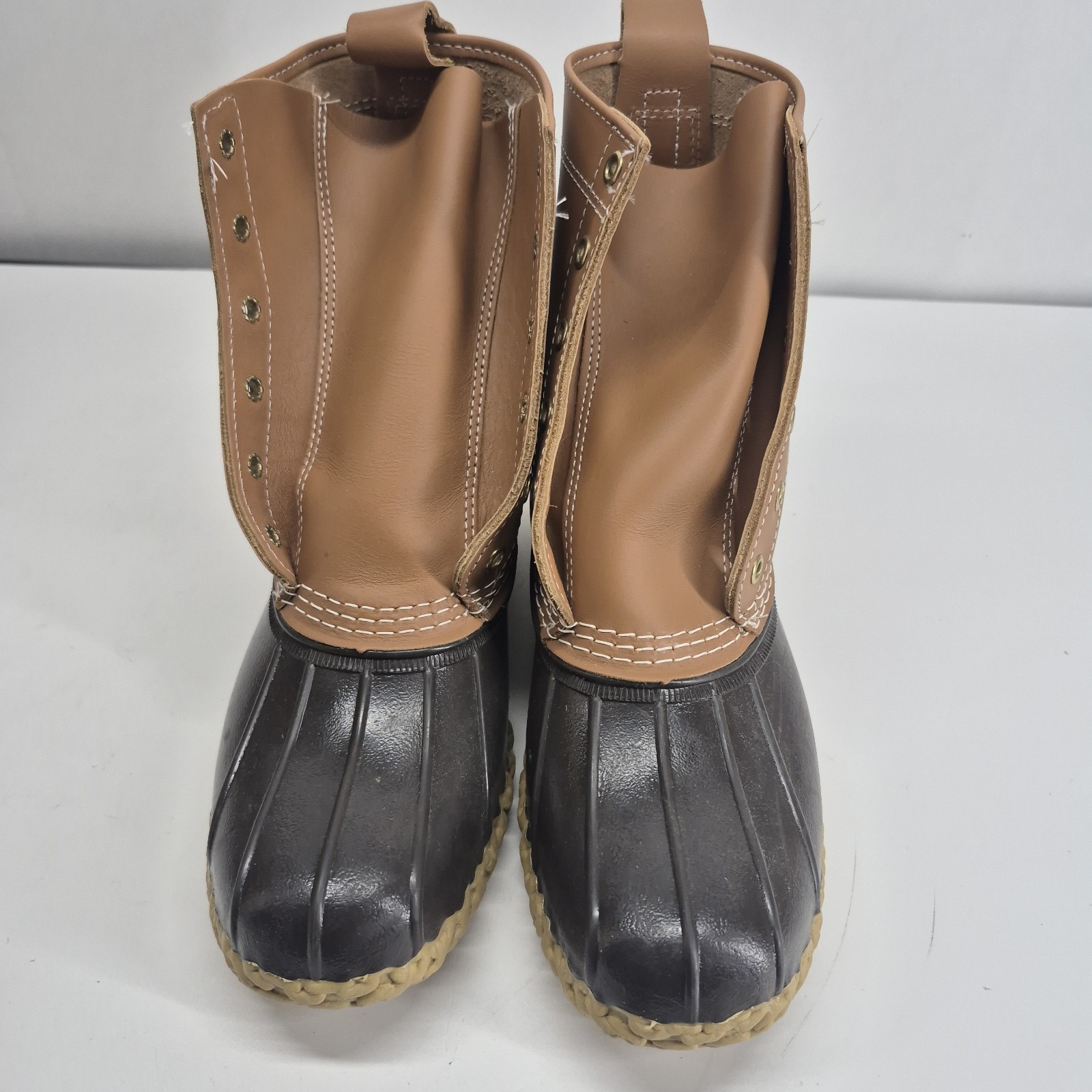 Vintage LL Bean Duck Boots Brown Leather & Rubber Women’s Sz 8M USA