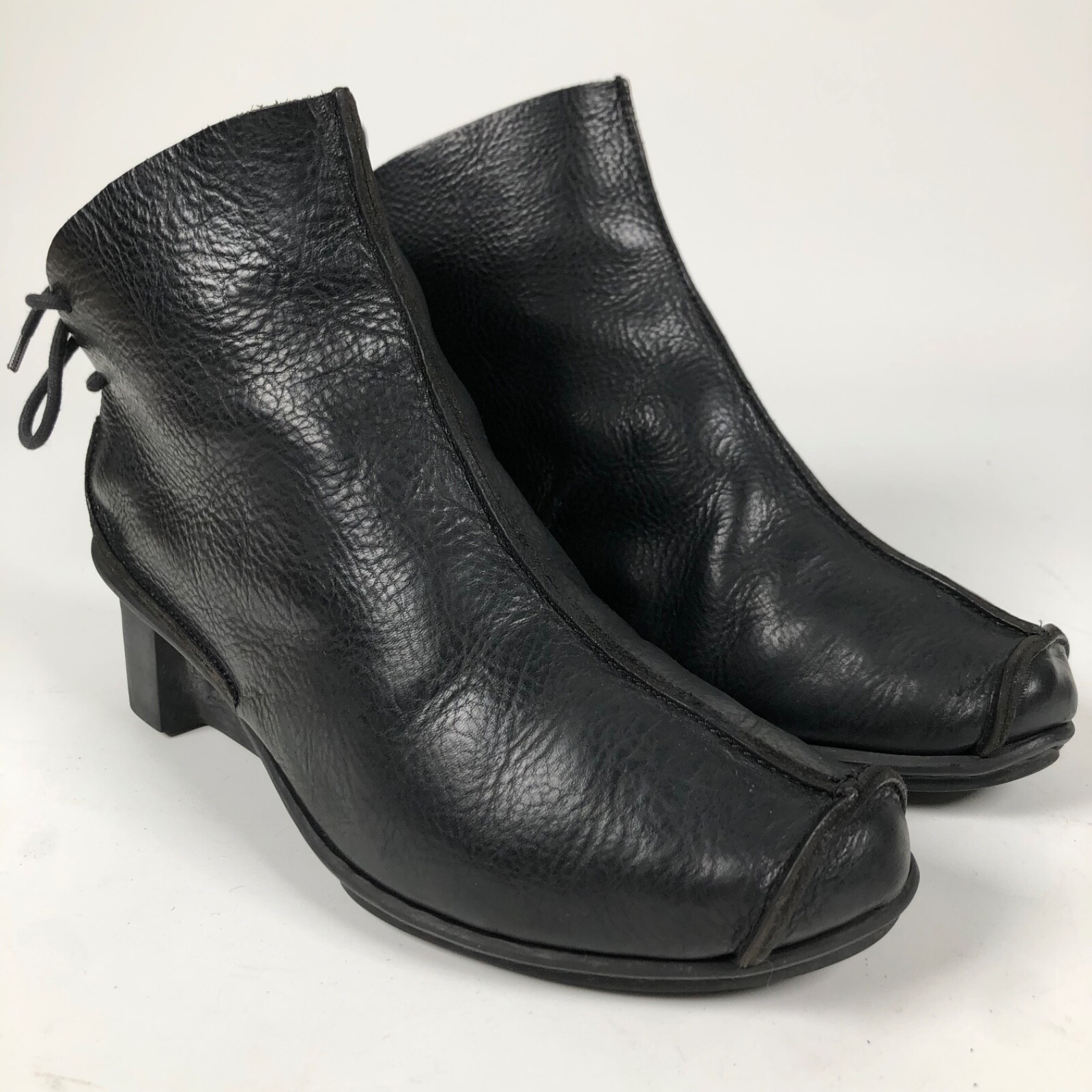 Trippen Germany Calexico 9.5 – 10 US / 40 Black Leather T Wedge Heel Ankle Boots