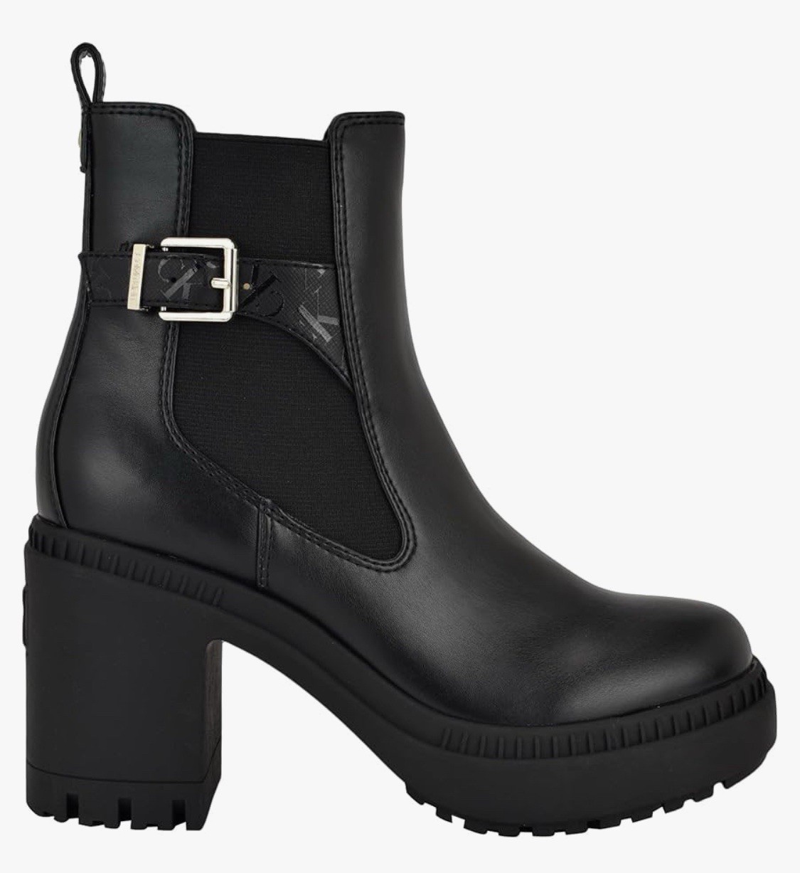 Calvin Klein Women’s Fayth Black Ankle Boot Size 7 M Excellent Condition