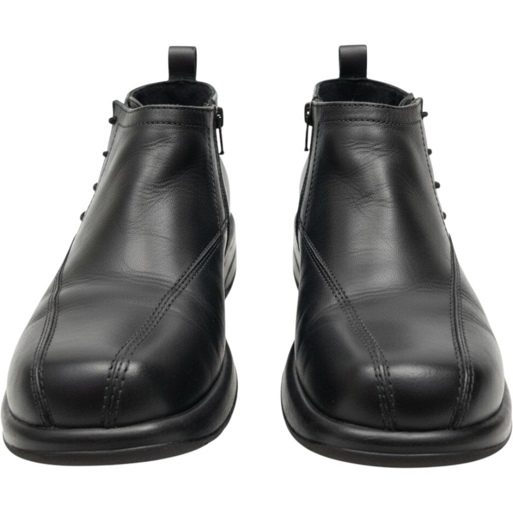 Dansko Women’s Size 10.5-11 Black Leather Chunky Boots Side Zip Platform Boots