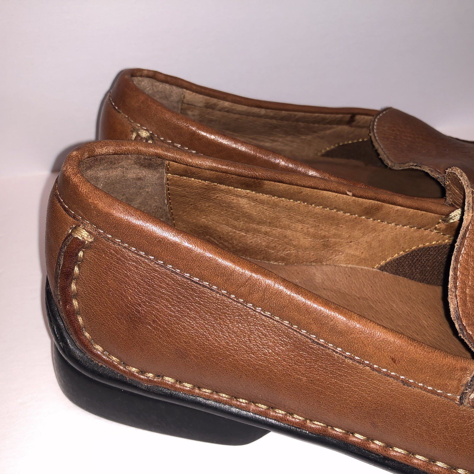 Womens Loafers Hush Puppies Camden Shoes Cognac Dress Formal Comfort 8.5 M