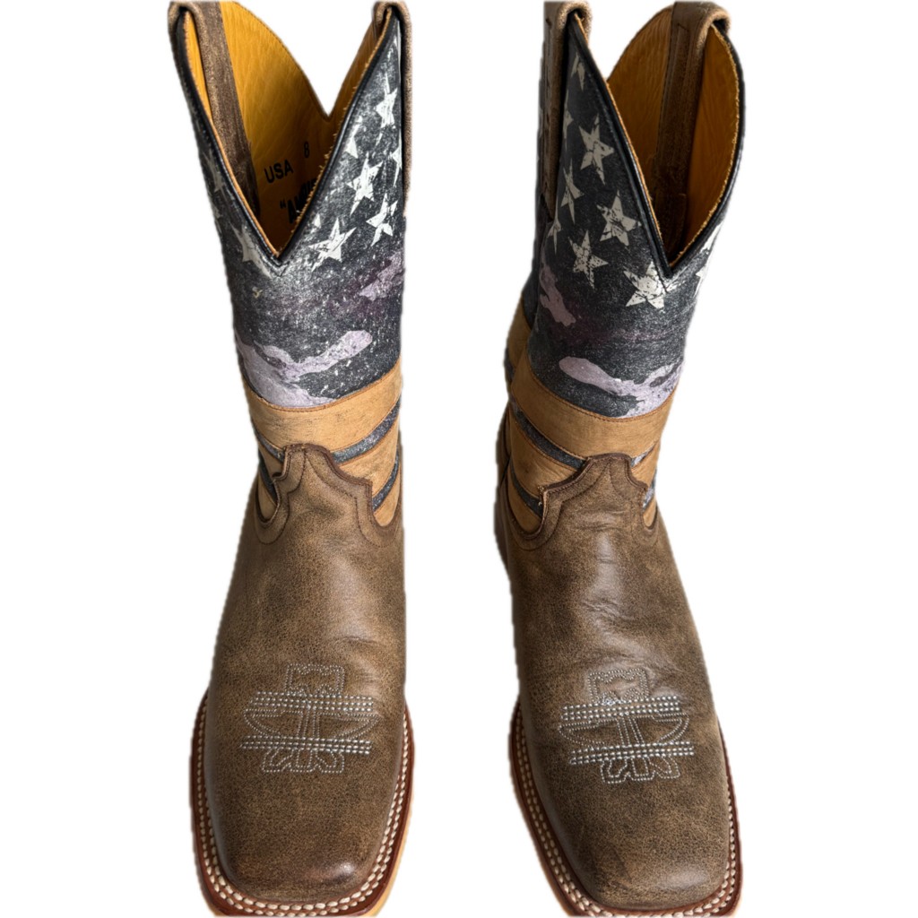 Tin Haul American Women Cowgirl Boots Size 8