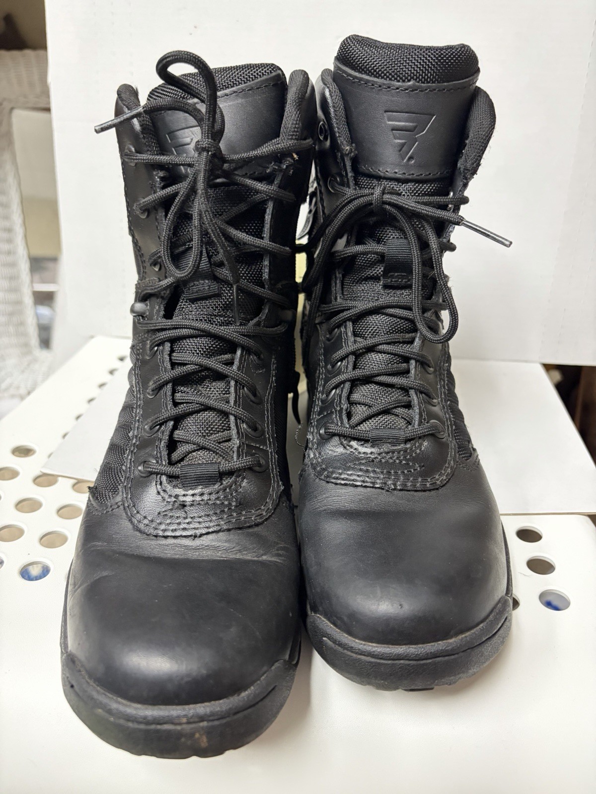 Bates Women’s Tactical Sport 3580 BLACK Side Zip Lace-Up Work Boot Size 9 EUC