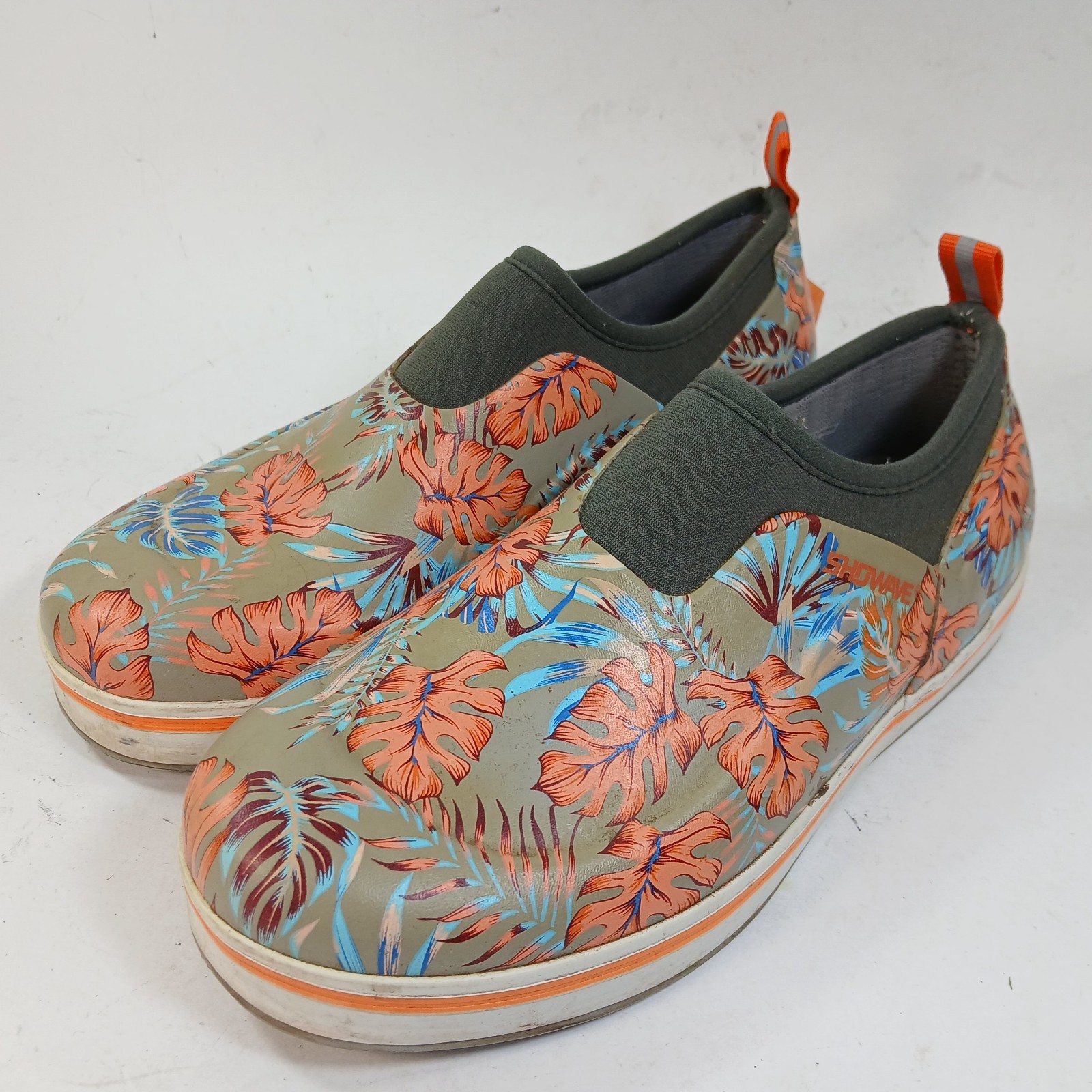 Showave Women’s Size 7 Deck Shoes Waterproof Rain Gardening Footwear Floral