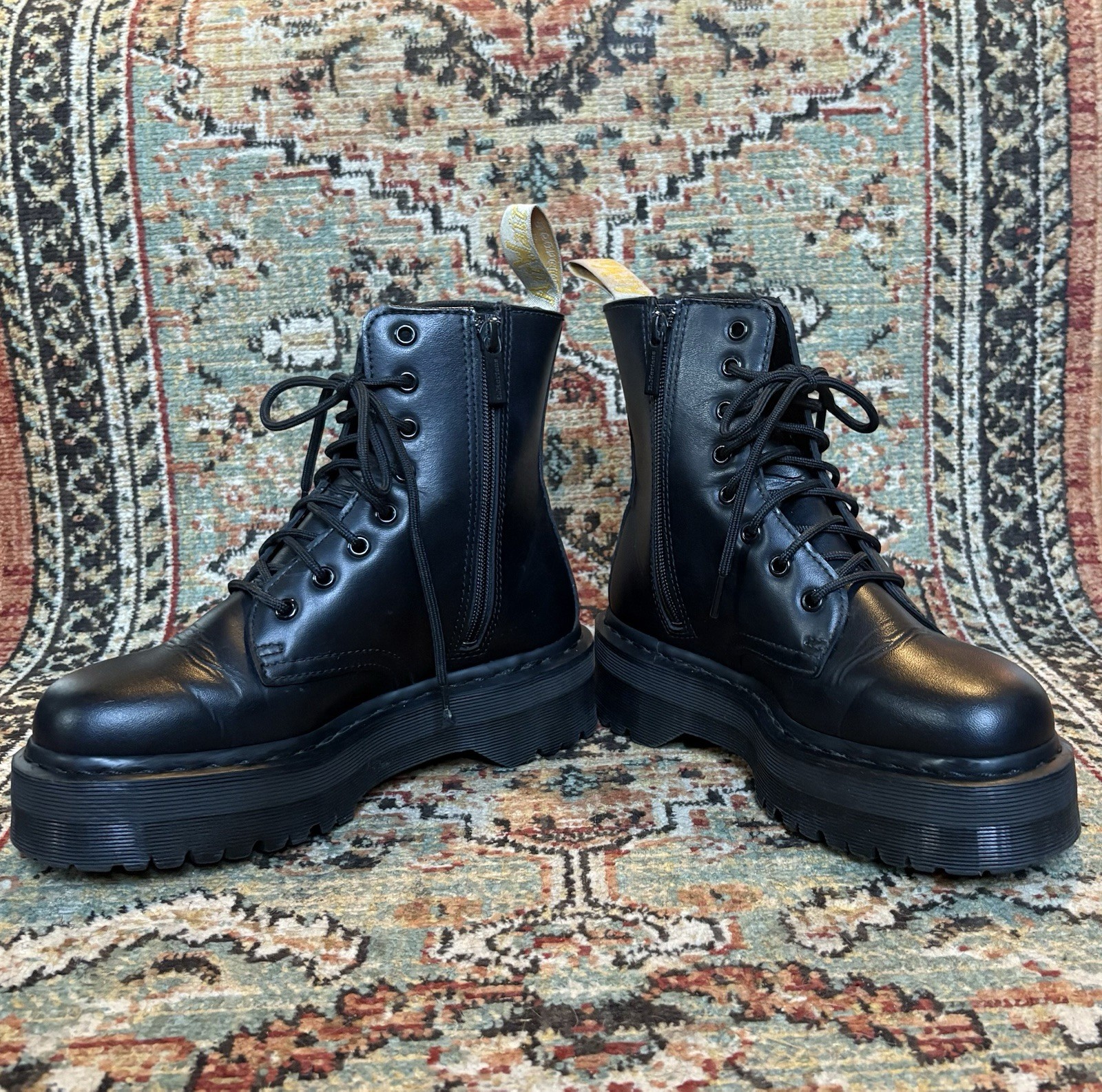 Dr. Martens Vegan Jadon II Mono Platform Combat Boots w/ Side Zip