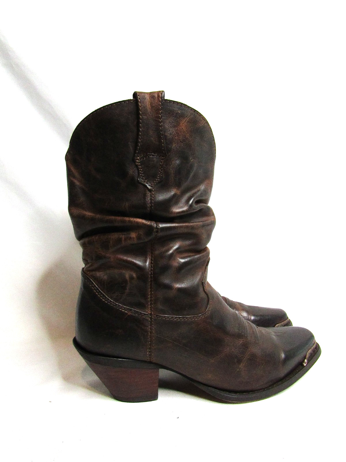 DURANGO Womens Size 9 M Brown Leather Slouch Cowboy Western Boots