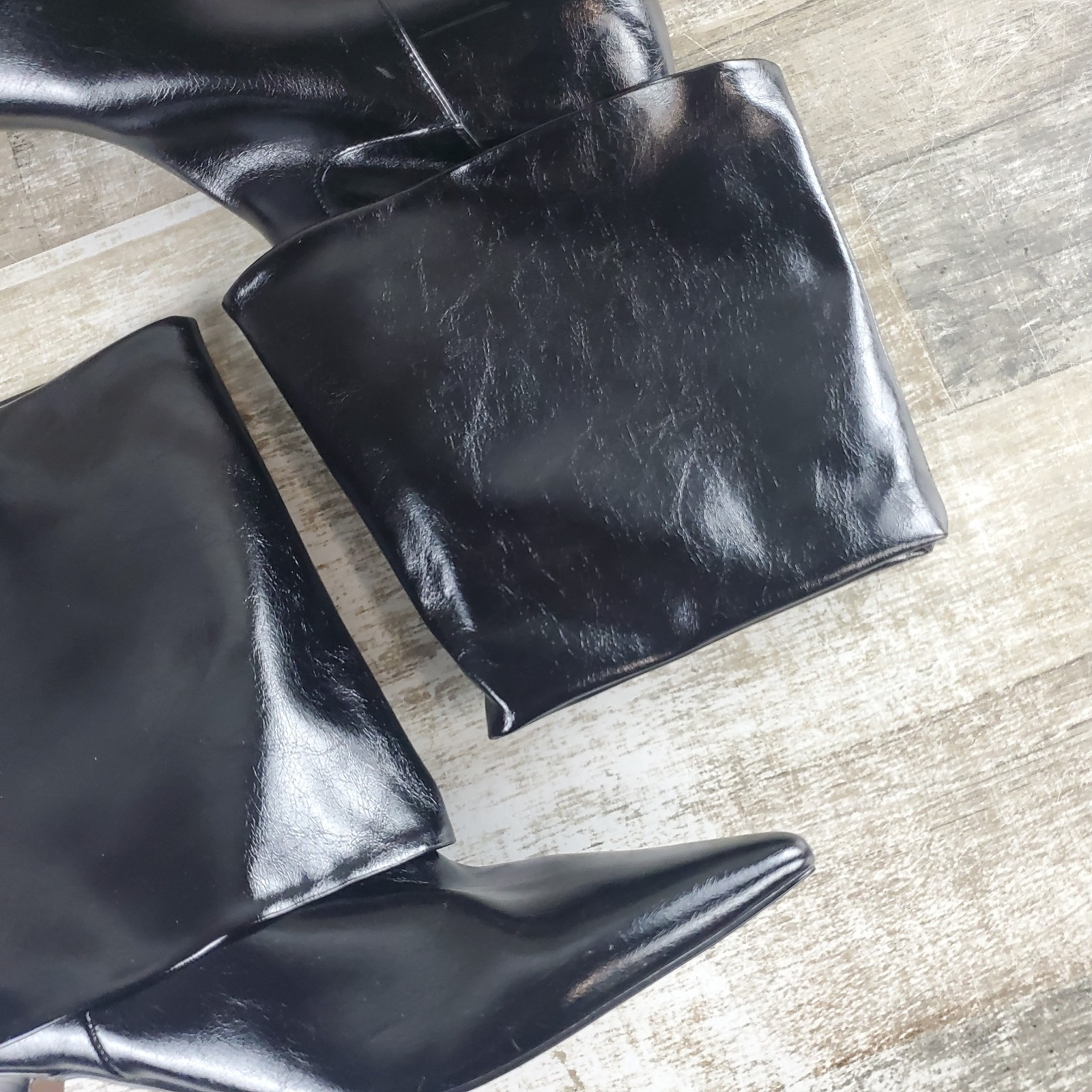 STEVEN New York Blanca Womens Booties Sz 6.5 M Black Ankle Pointed Toe
