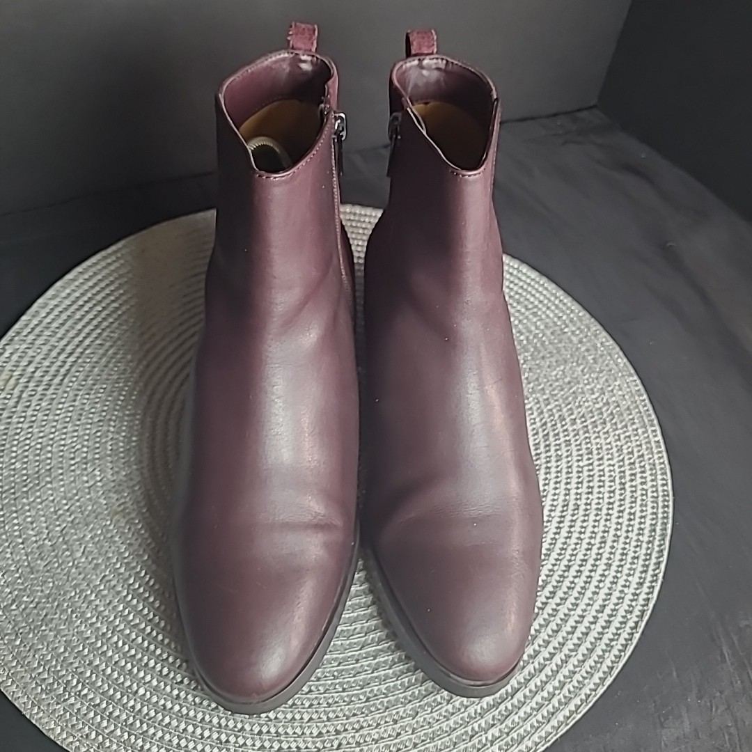 Coach Carmen Leather Ankle Boots Women’s 8B Classic Oxblood Suede Leather Bootie