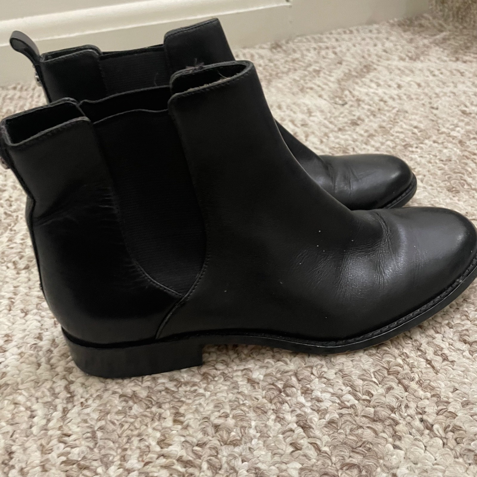 Michael Kors Womens Booties Size 7.5 M Black Designer Logo Shoes MK Ankle Boots