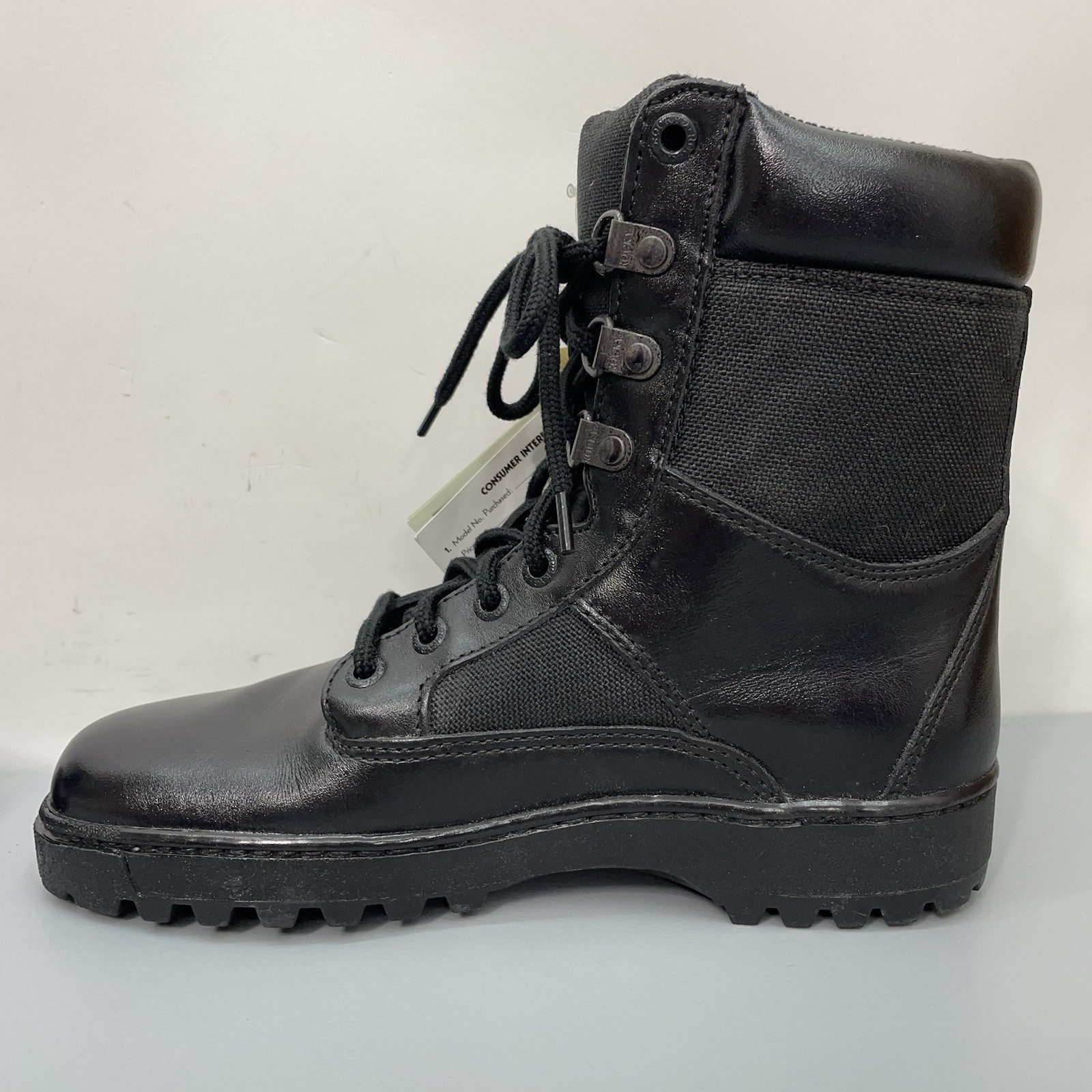 Rocky 911 Combat Boots Tactical Duty Military Lug Leather Black Womens 6.5