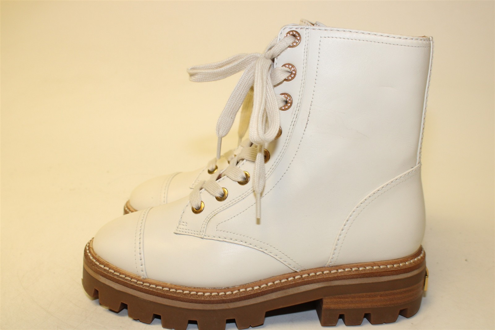 kate spade new york NEW Merritt Lug Women 6 B 36.5 Leather Platform Combat Boots