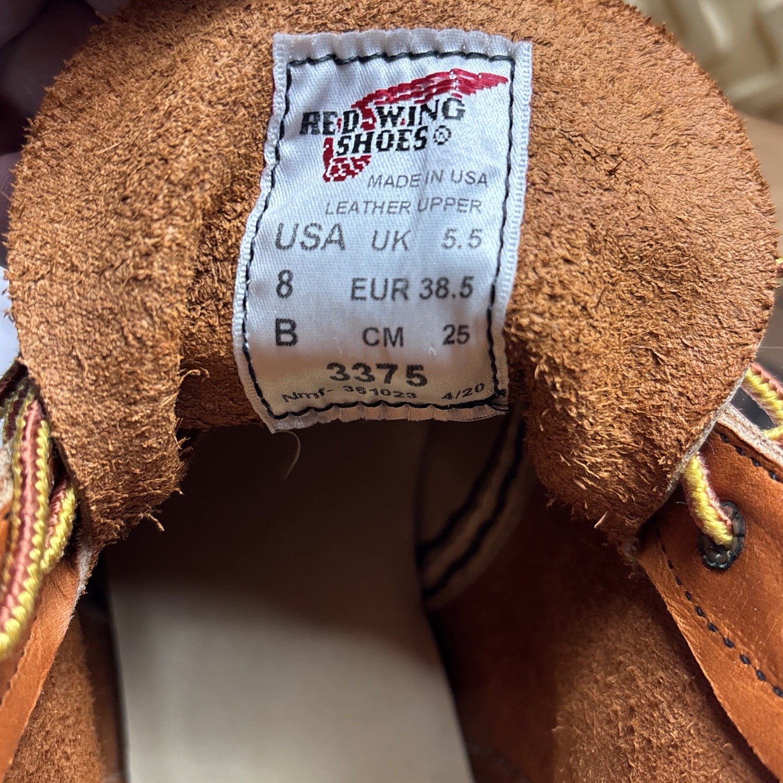 Red Wing Classic Moc Leather Boot Womens #3375 Size 8B – Color: Oro Legacy EUC!