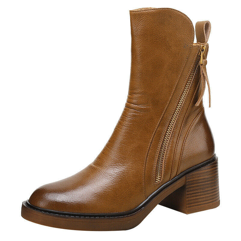 Chelsea Boots Autumn Thick Heel Short Boots Women British Style Ankle Boots