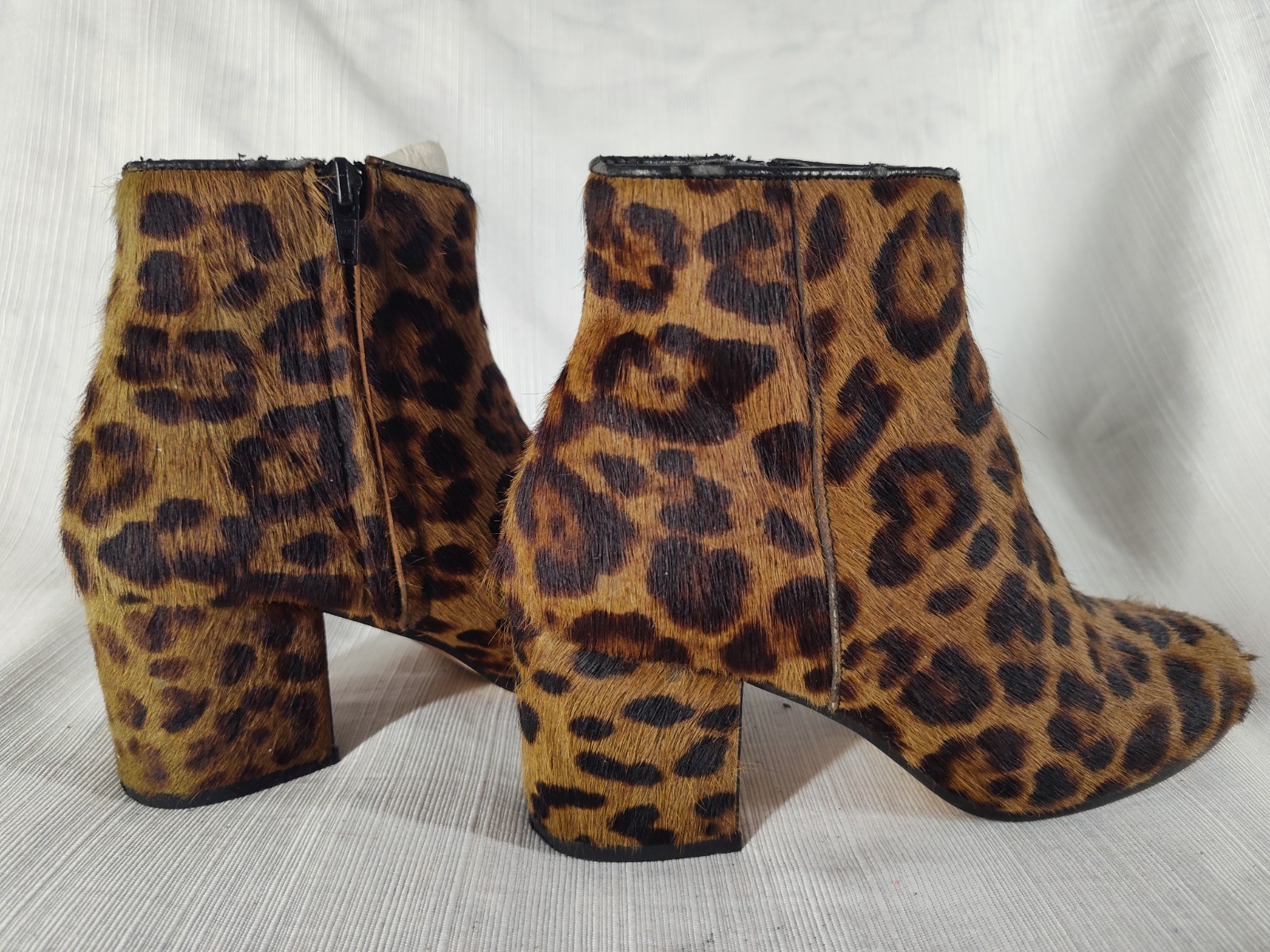 ZARA Basic Women’s Ankle Hair Calf Animal Print Boots Booties Size 6 ST38