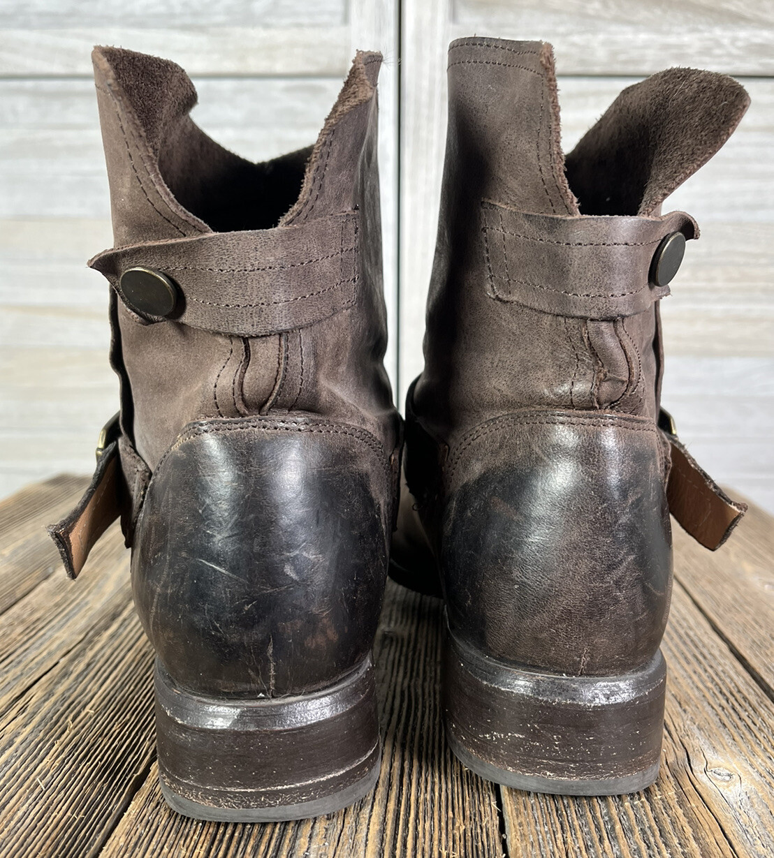 Sonora Grace Women’s 9.5B Short Brown Leather Boots w/ Buckle