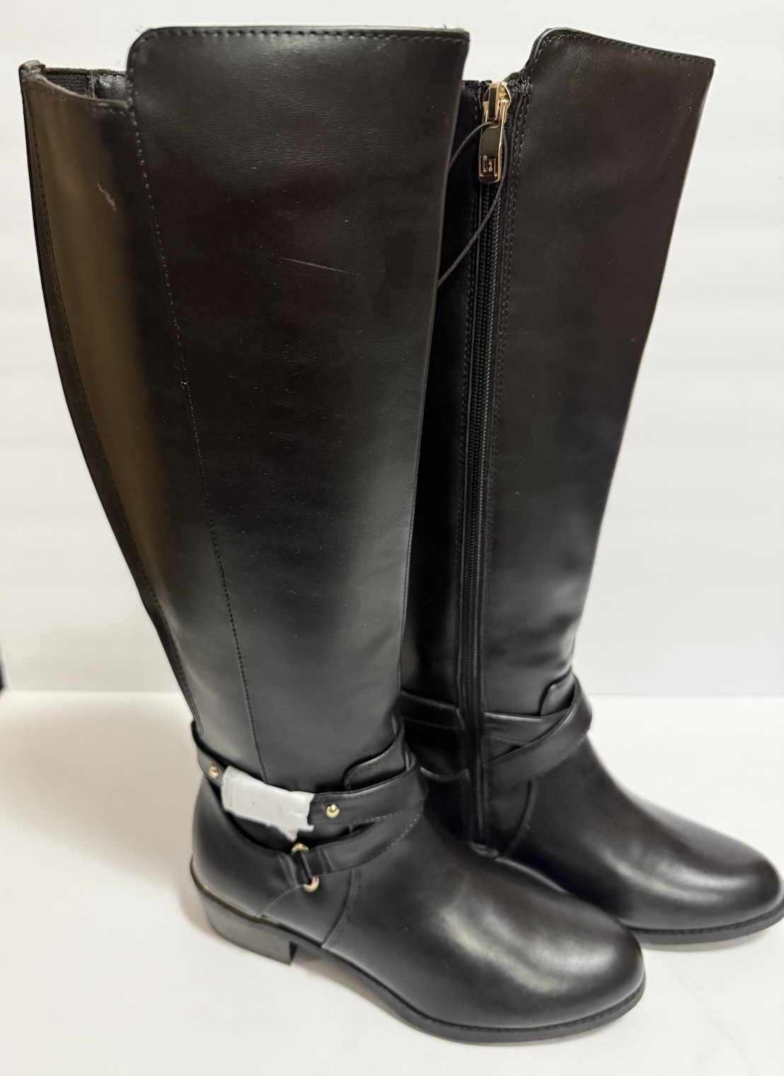 Liz Claiborne Womens 7M Black Riding Boots Memory Foam Tarla NWT