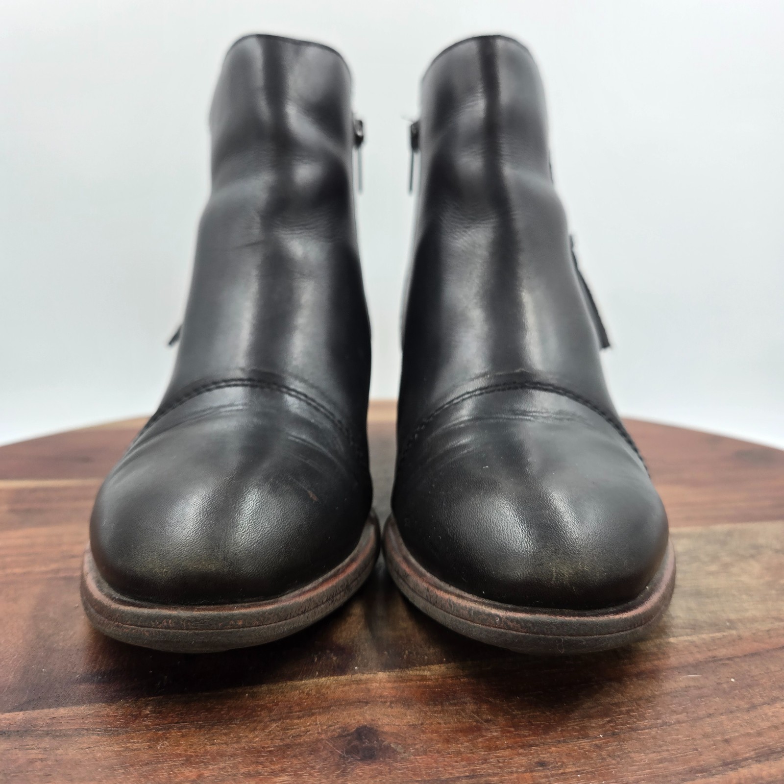 Pikolinos Baqueira Boots Women’s 38 / 7.5 Black Leather Tasseled Fringe Booties