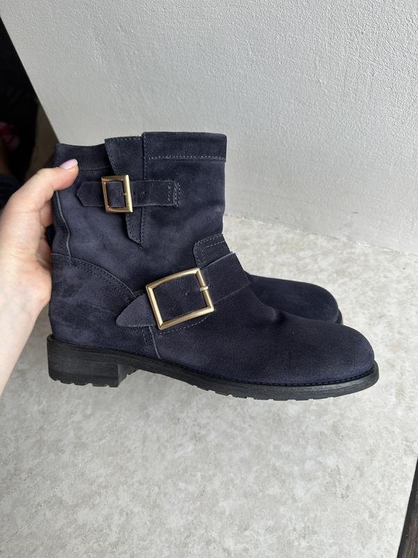 women jimmy choo boots navy suede 37